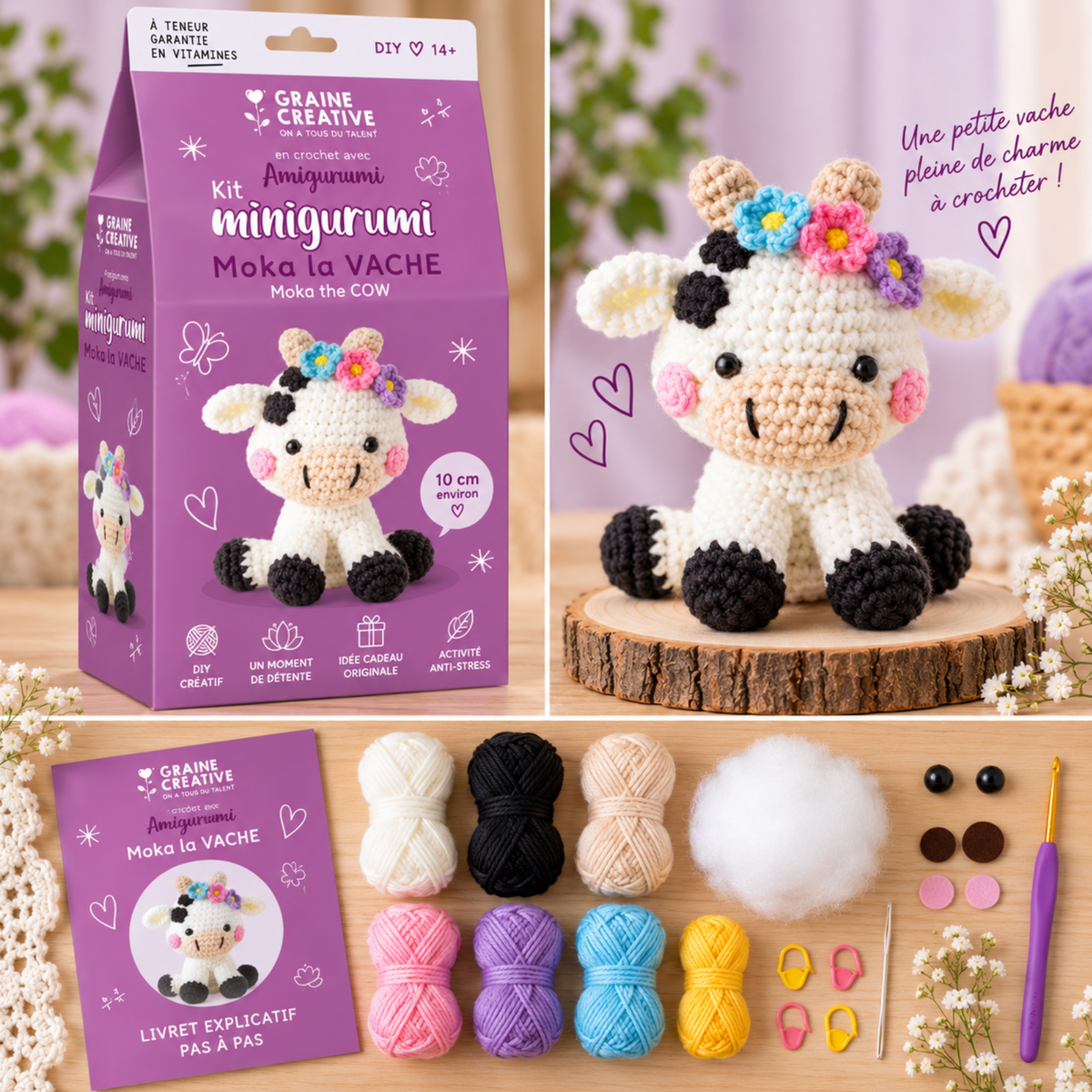 Kit Minigurumi – Moka la vache