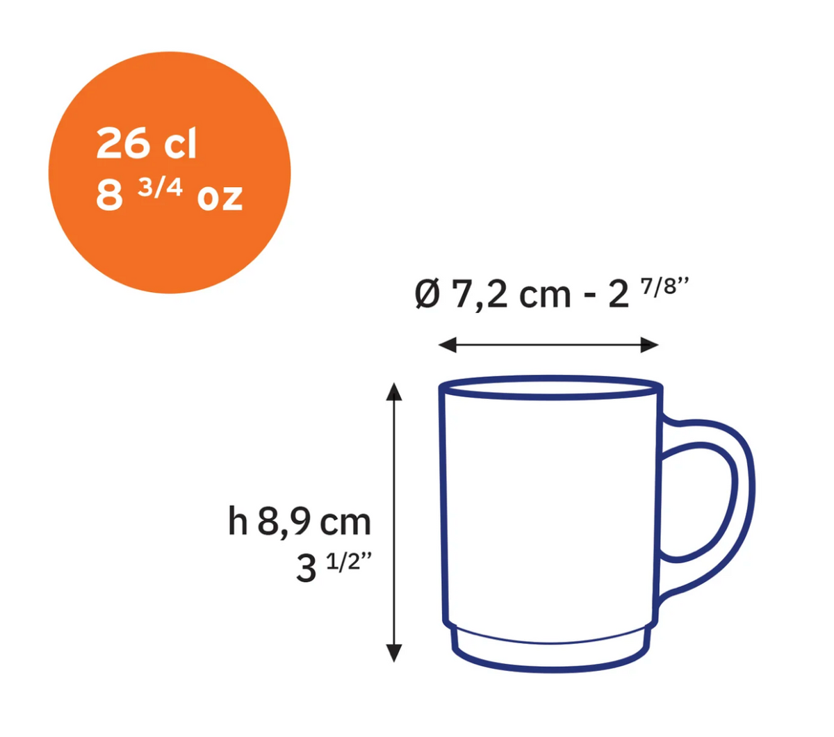 Mug Versailles transparent 26 cl - DURALEX