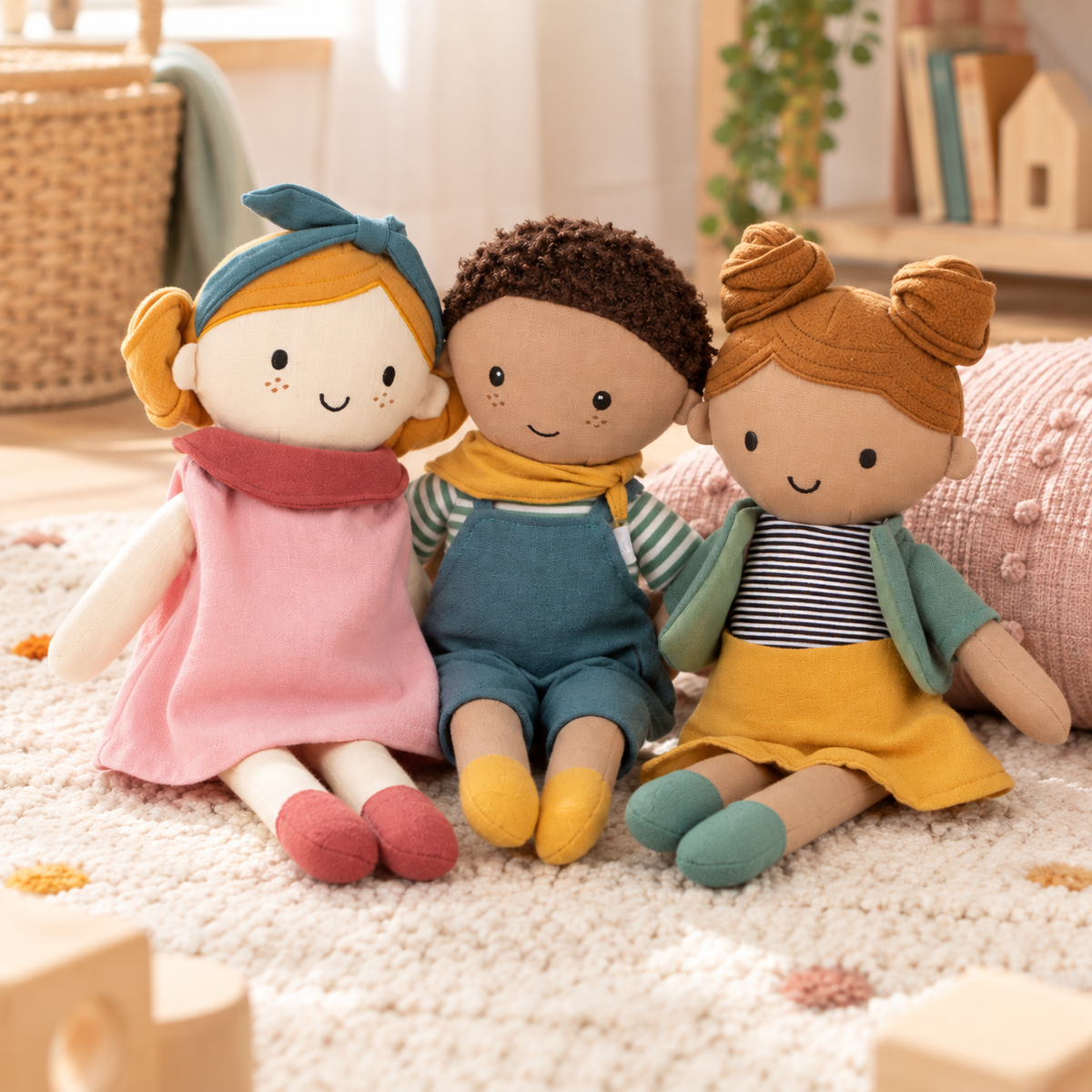 Poupée en tissu Léo