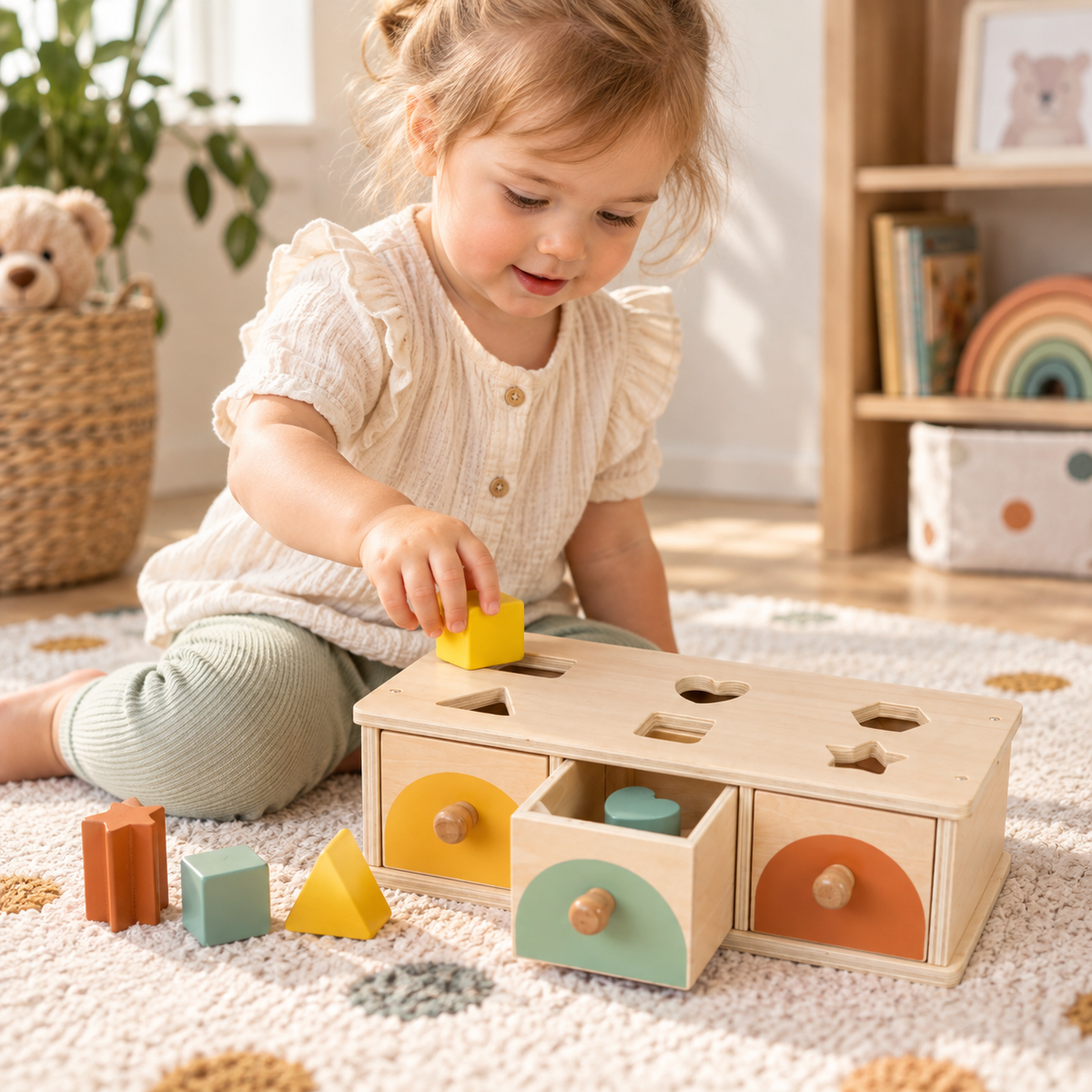 Jeu de tri Montessori en bois
