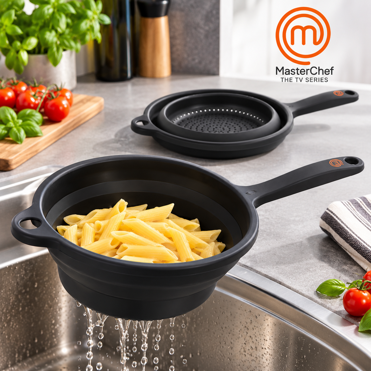 Passoire pliable en silicone MasterChef – 20 cm