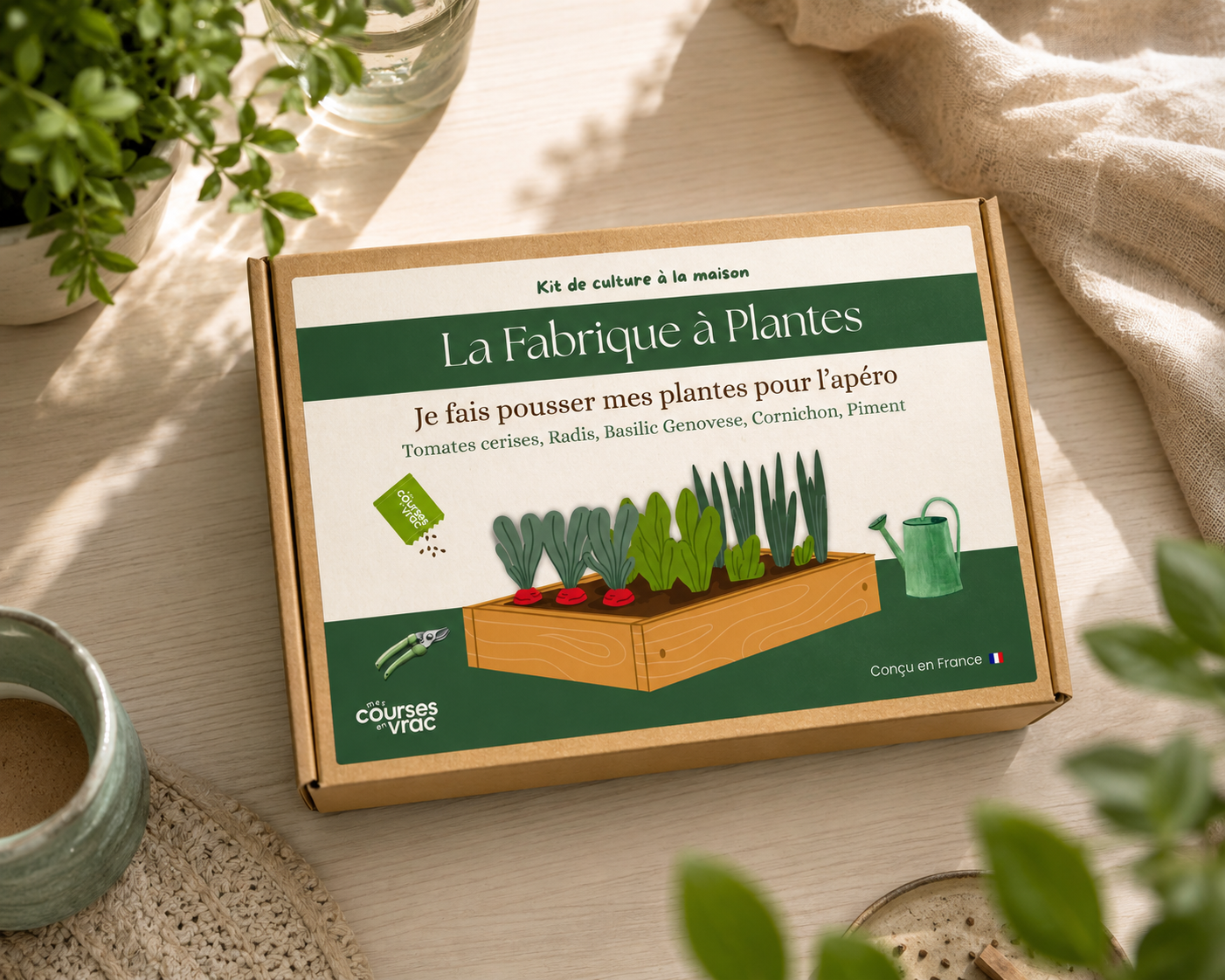 Kit DIY – Je fais pousser mes plantes pour l'apéro