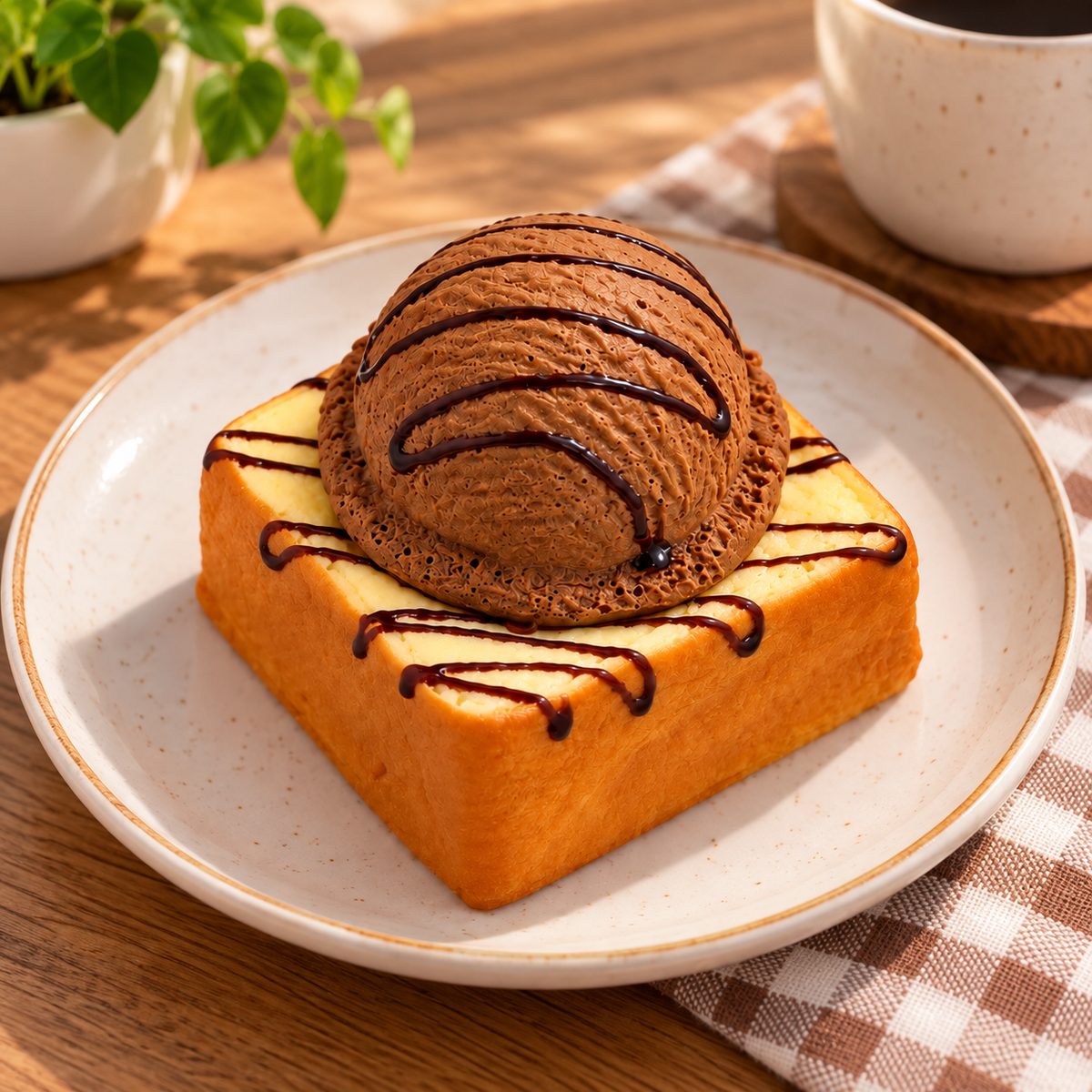 Squishy Toast Glacé Chocolat– anti-stress remontée lente