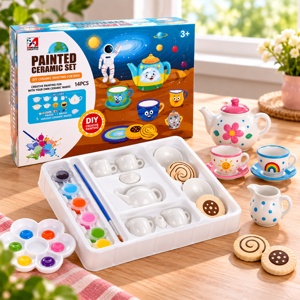 Coffret de peinture sur céramique Mega Creative – 14 pièces