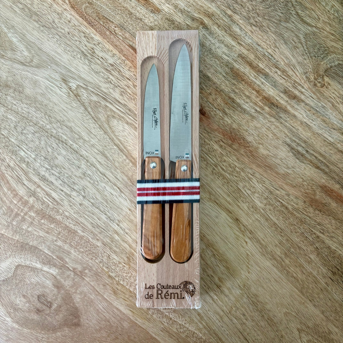 Coffret de 2 couteaux Office en Olivier - ROGER ORFEVRE