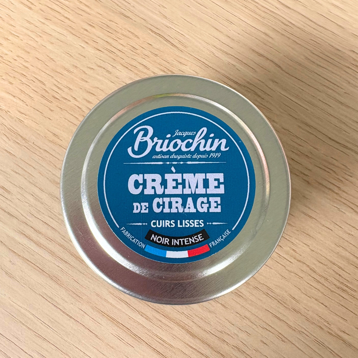 Crème de cirage cuir lisse noir intense - JACQUES BRIOCHIN