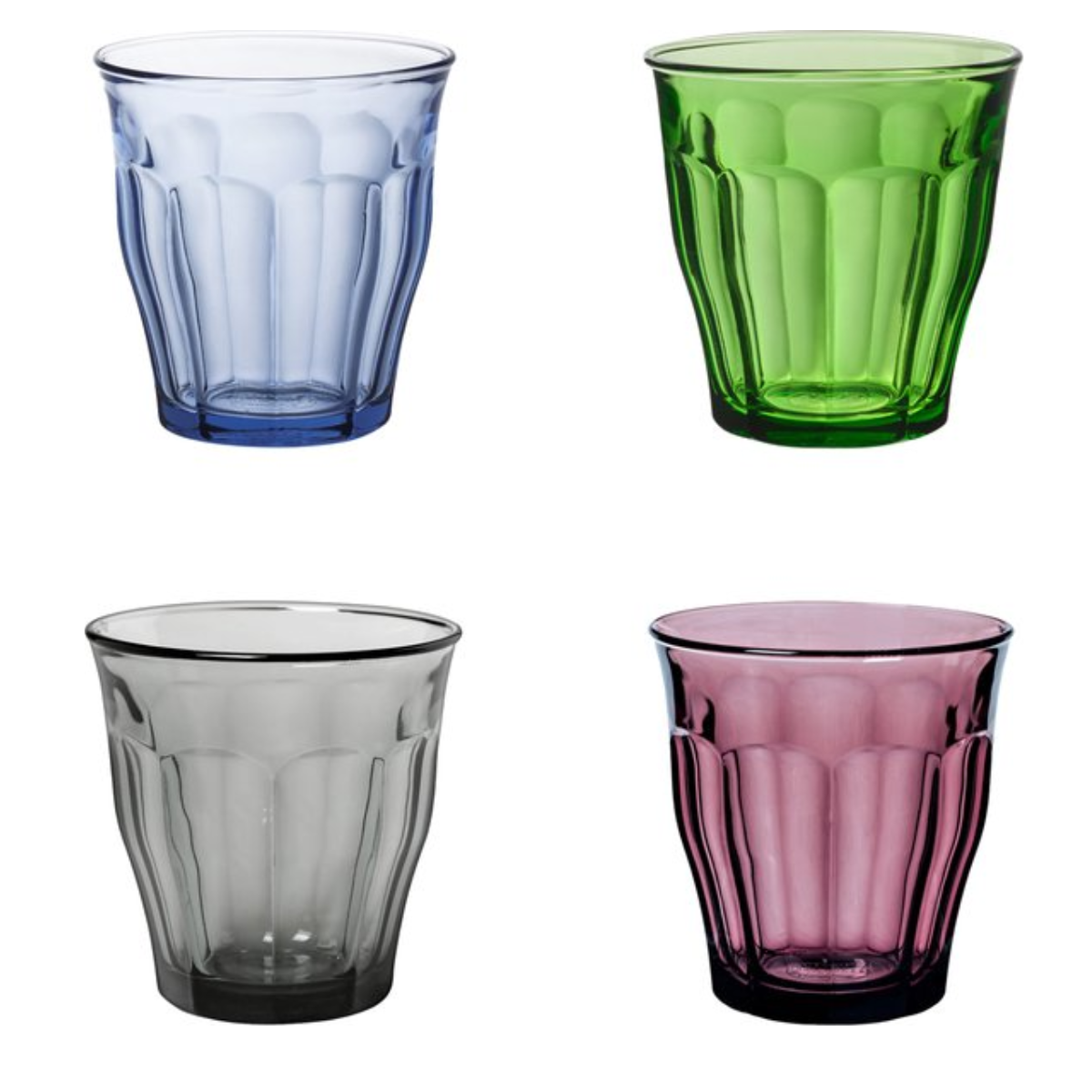 Lot de 4 verres Picardie multicolores - Duralex