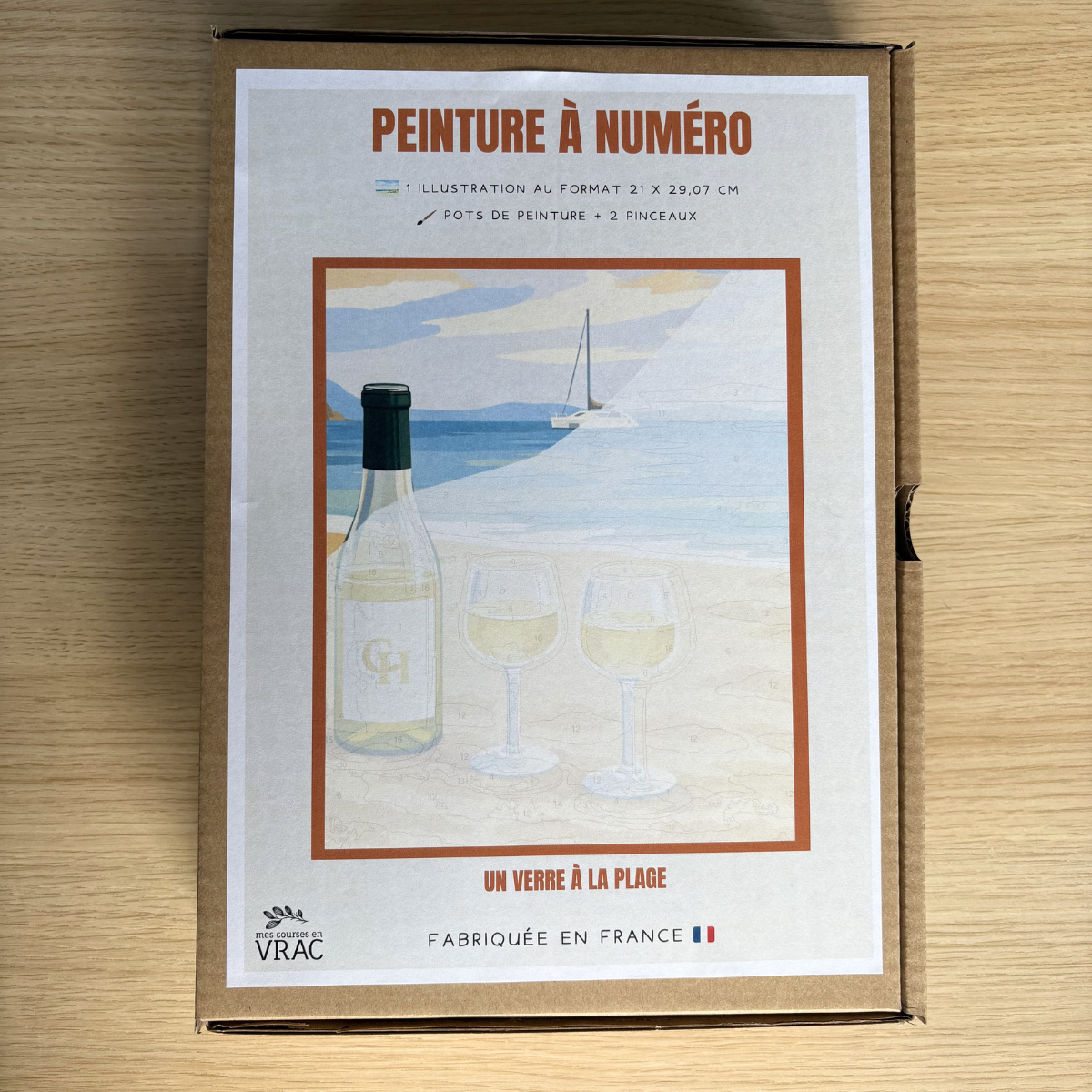 Peinture au numéro - Un verre à la plage
