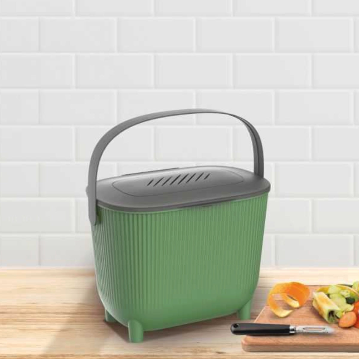 Poubelle à compost avec filtre 10 L - Vert