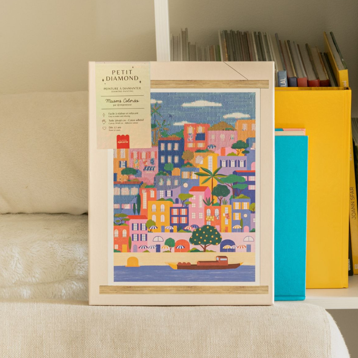 Kit Diamond Painting Maisons Colorées 30 cm x 40 cm