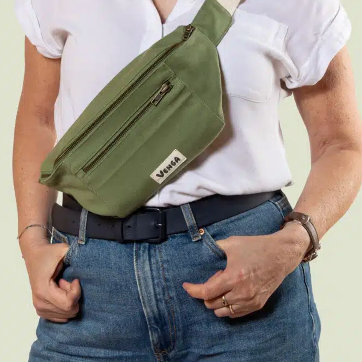 Sac banane vert sauge - VENGA