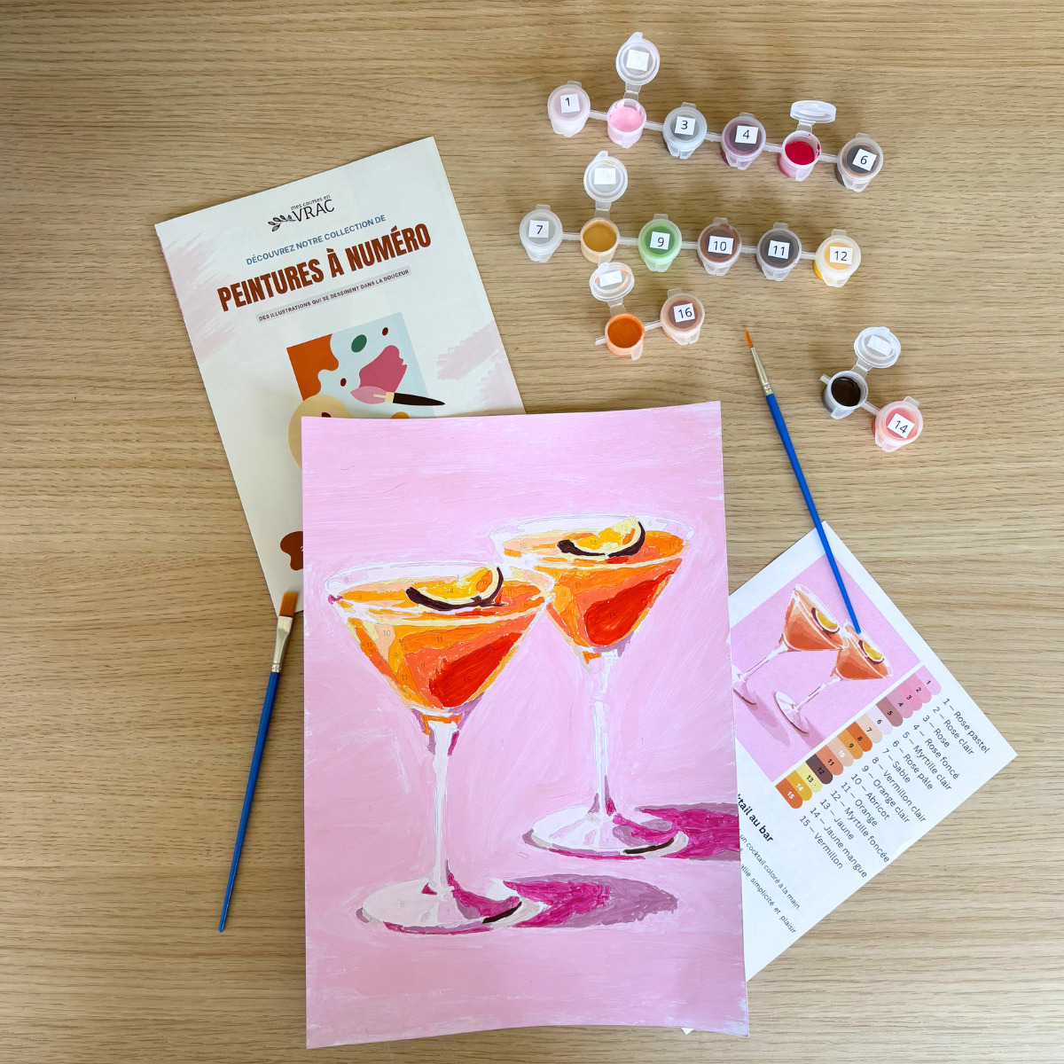 Peinture au numéro - Cocktail au bar