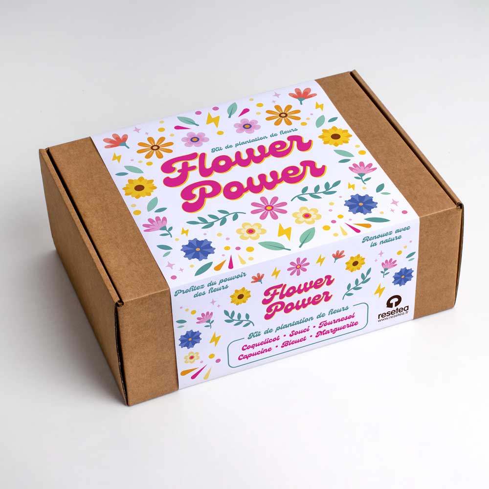 Kit de culture de 6 fleurs Flower Power