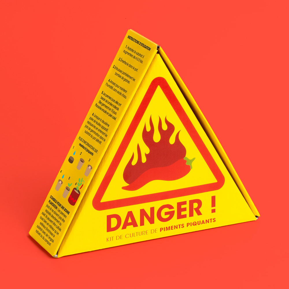 Kit de Culture Danger ! – 5 Variétés de Piments Piquants