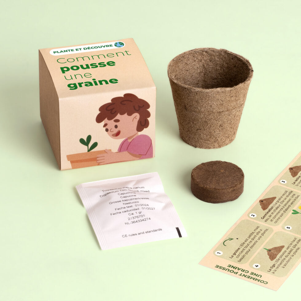 Kit de Culture Comment Pousse une Graine ? – Capucine