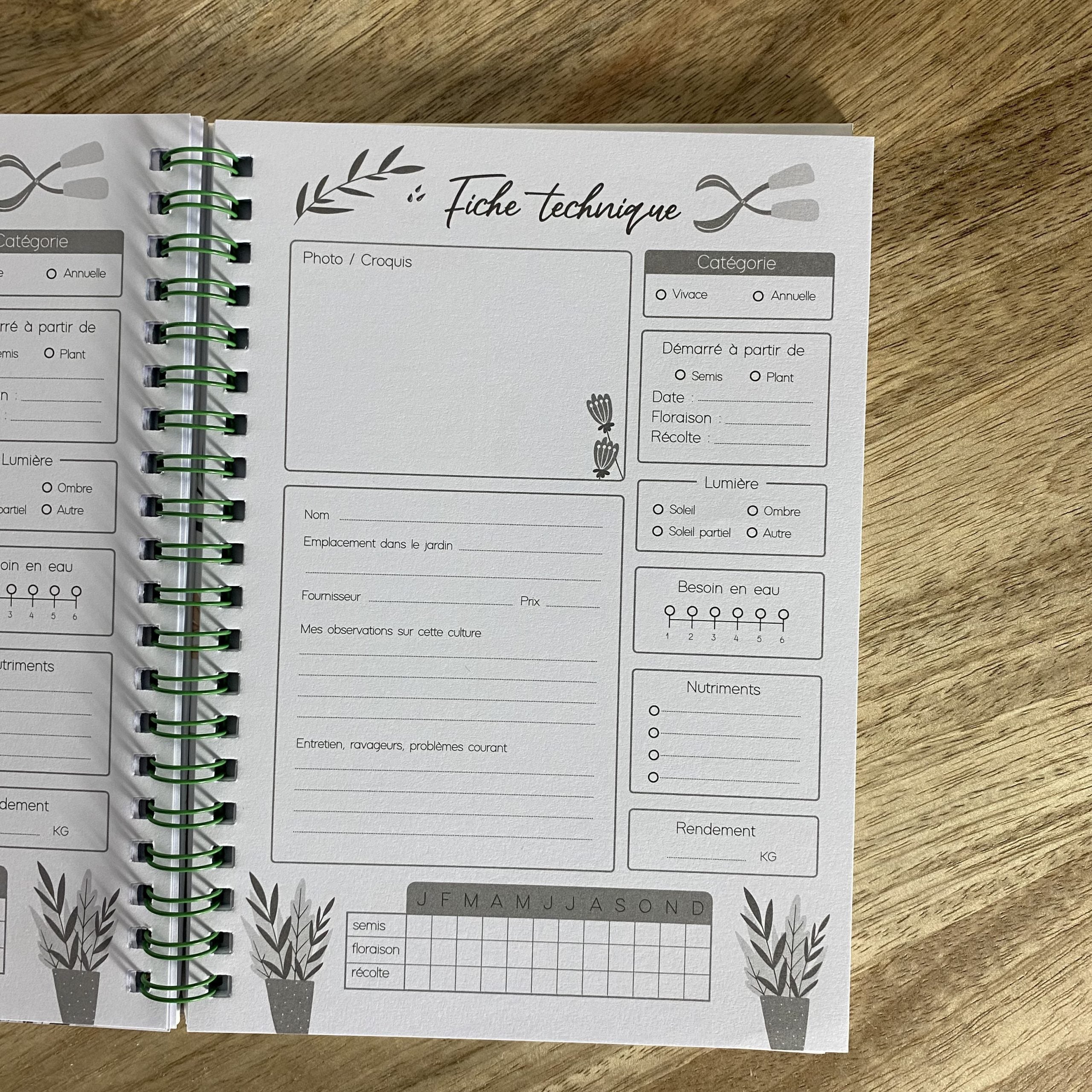 Mon carnet de jardinage