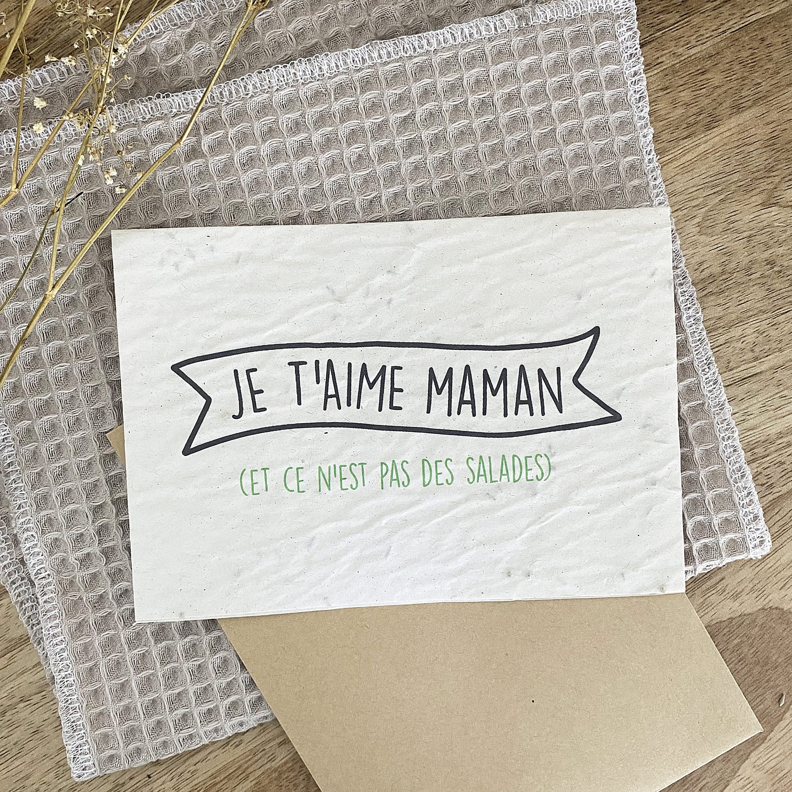 Carte ensemencée à planter - Je t'aime Maman