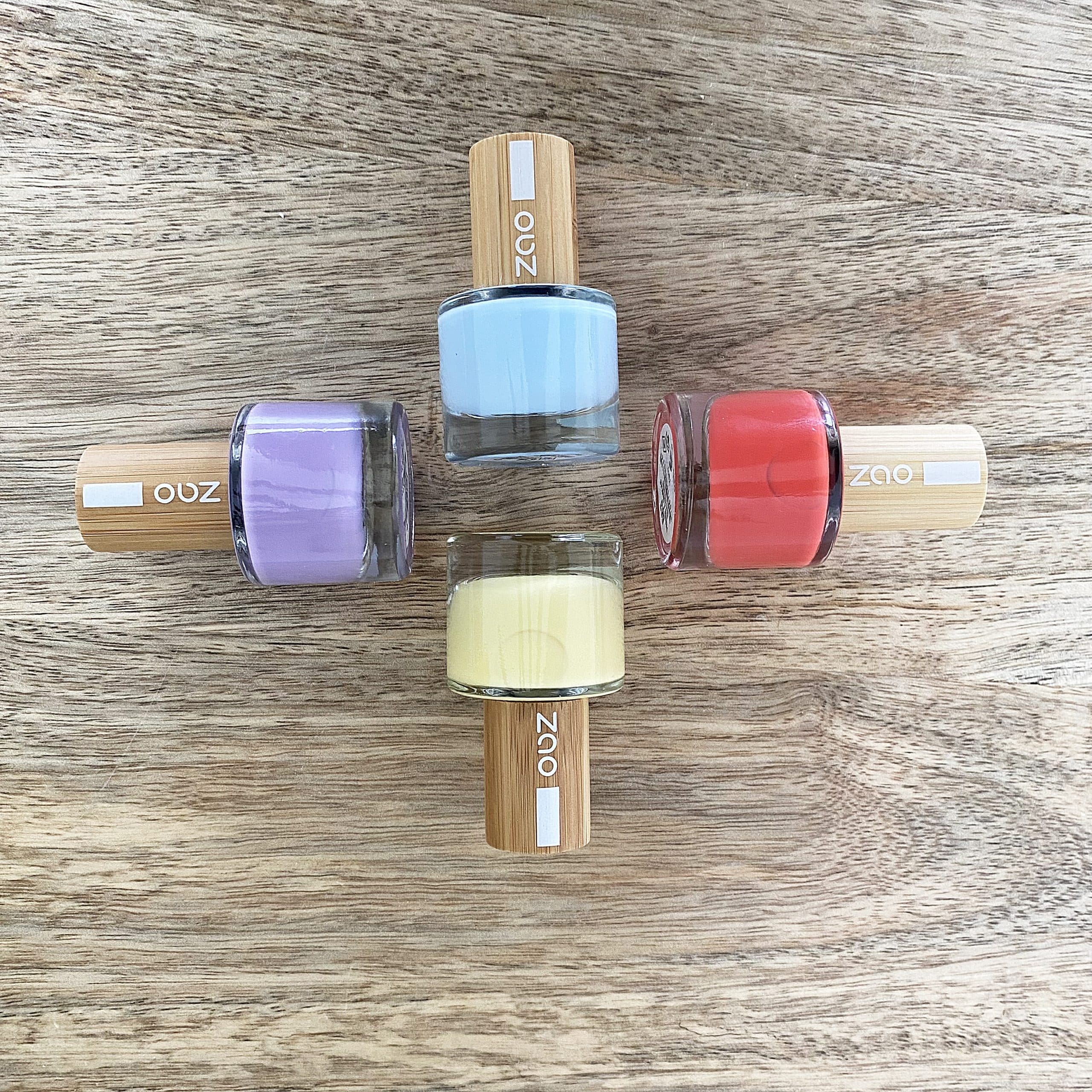 Set de 4 vernis biosourcés PASTEL