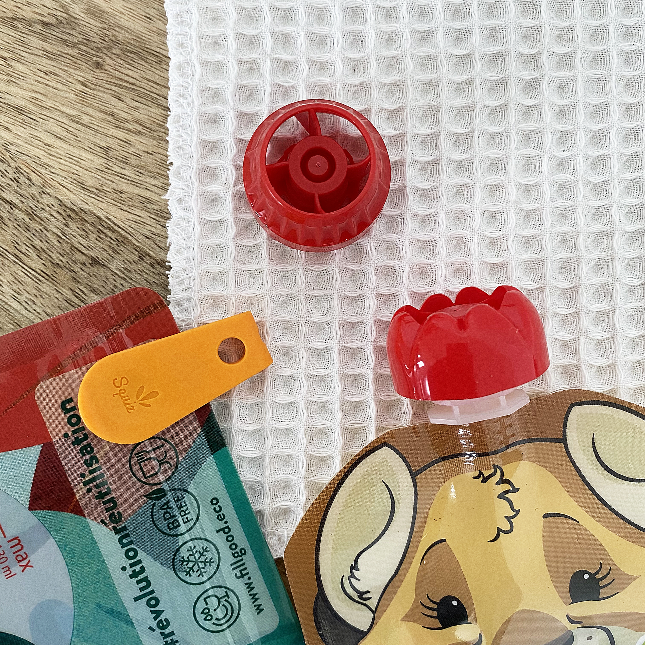 Lot de 2 bouchons et zip pour gourde réutilisable