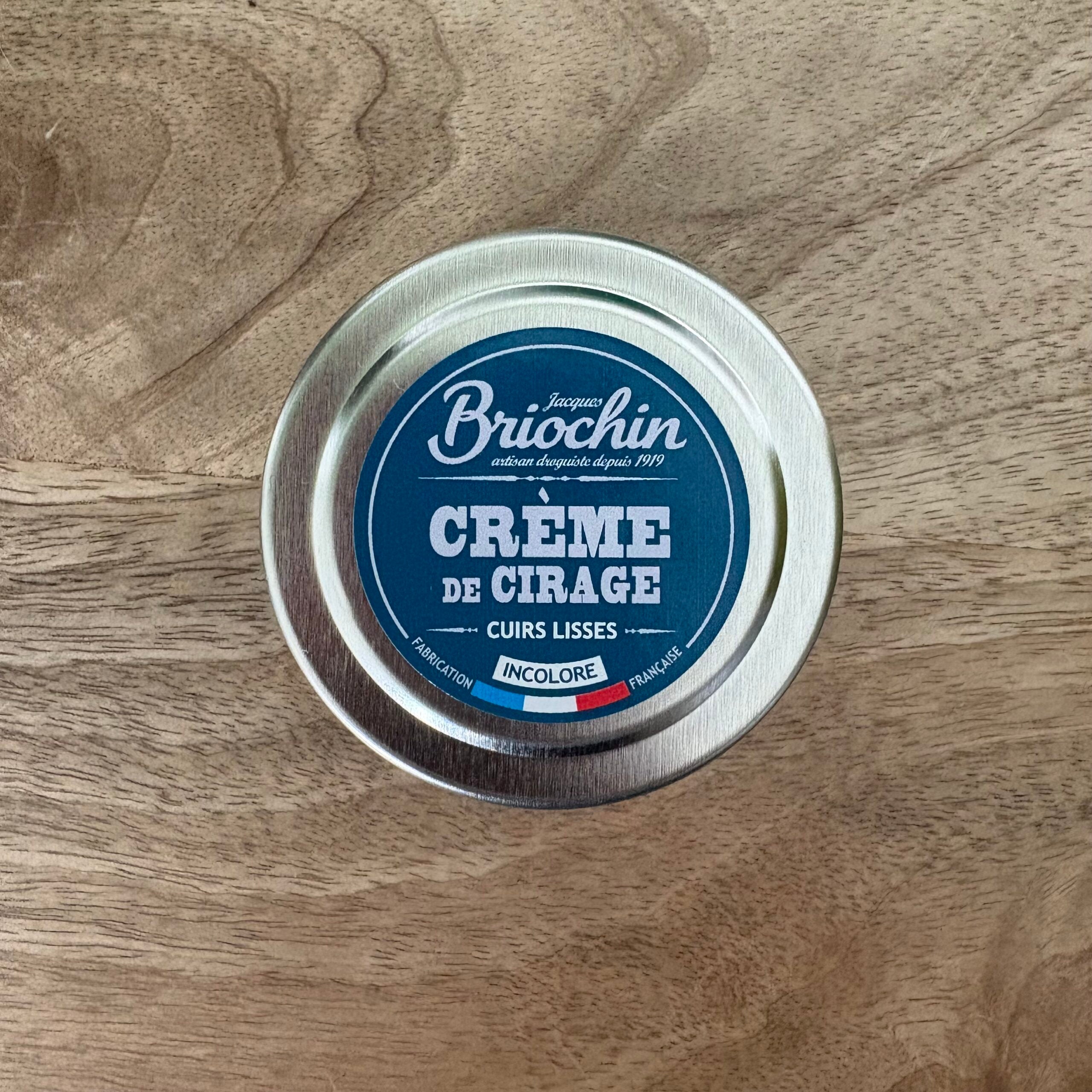 Crème de cirage cuir lisse incolore - JACQUES BRIOCHIN