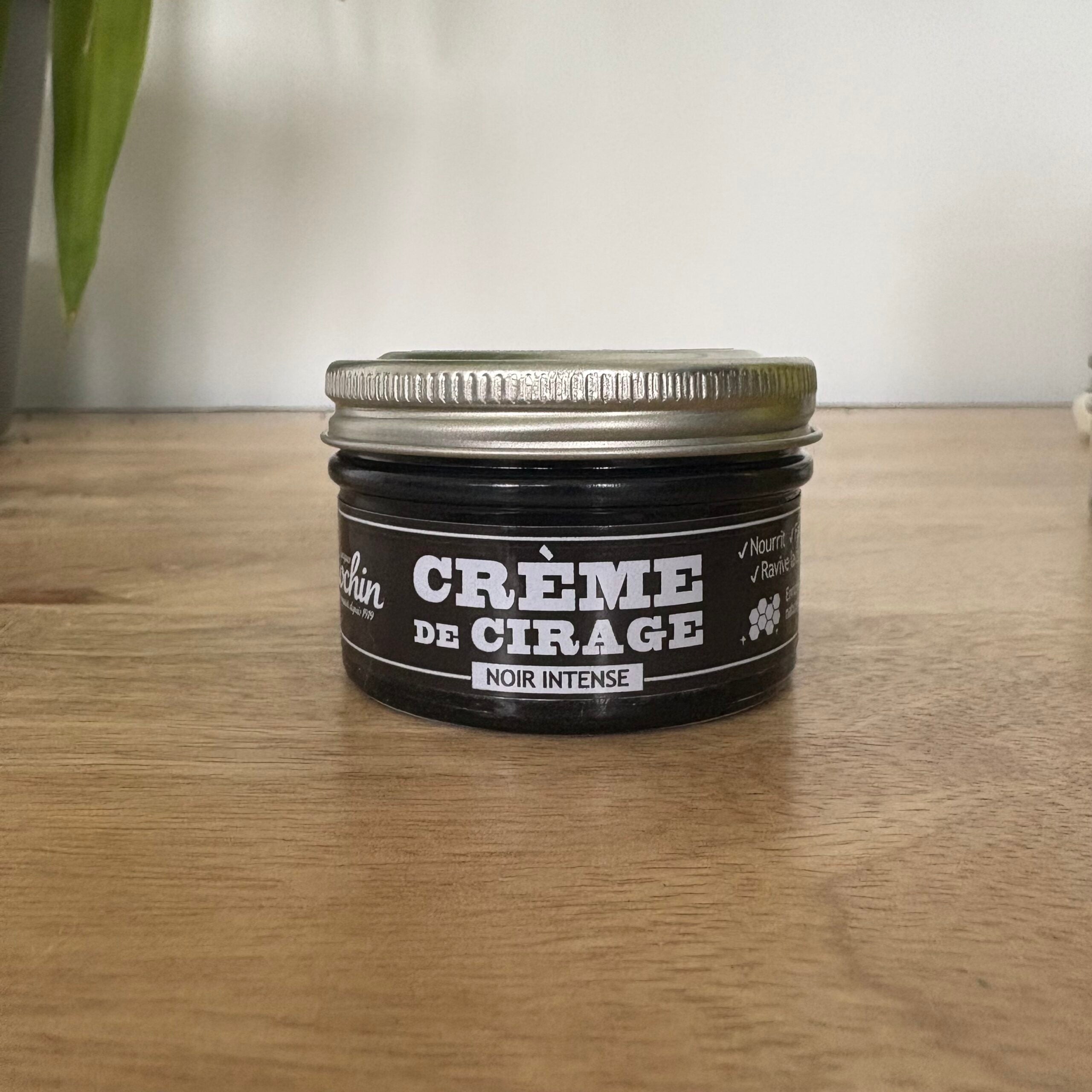 Crème de cirage cuir lisse noir intense - JACQUES BRIOCHIN
