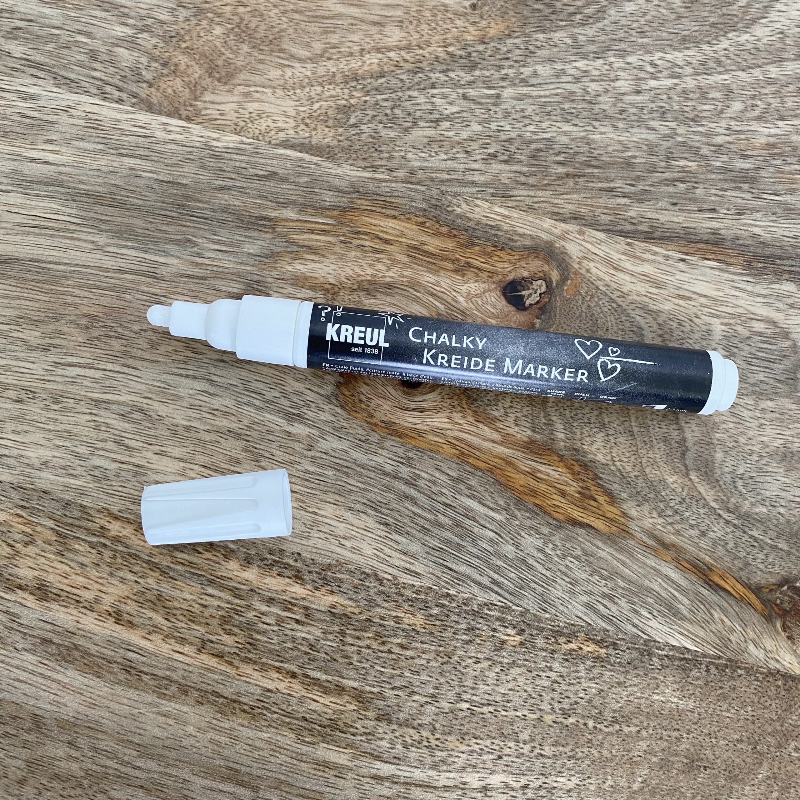 Marqueur craie pour bocaux - gris / blanc / noir