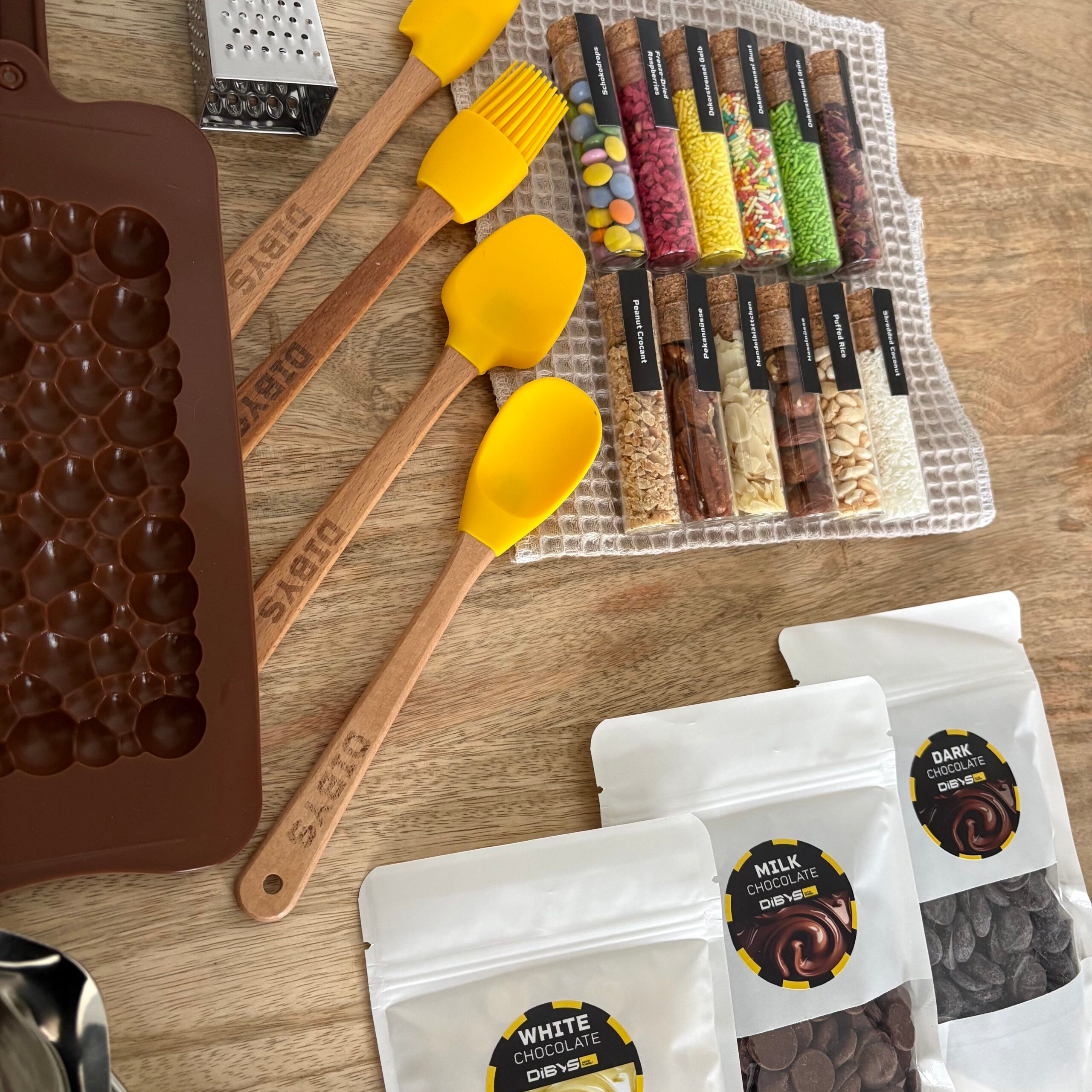Coffret DIY tablettes 3 chocolats et toppings