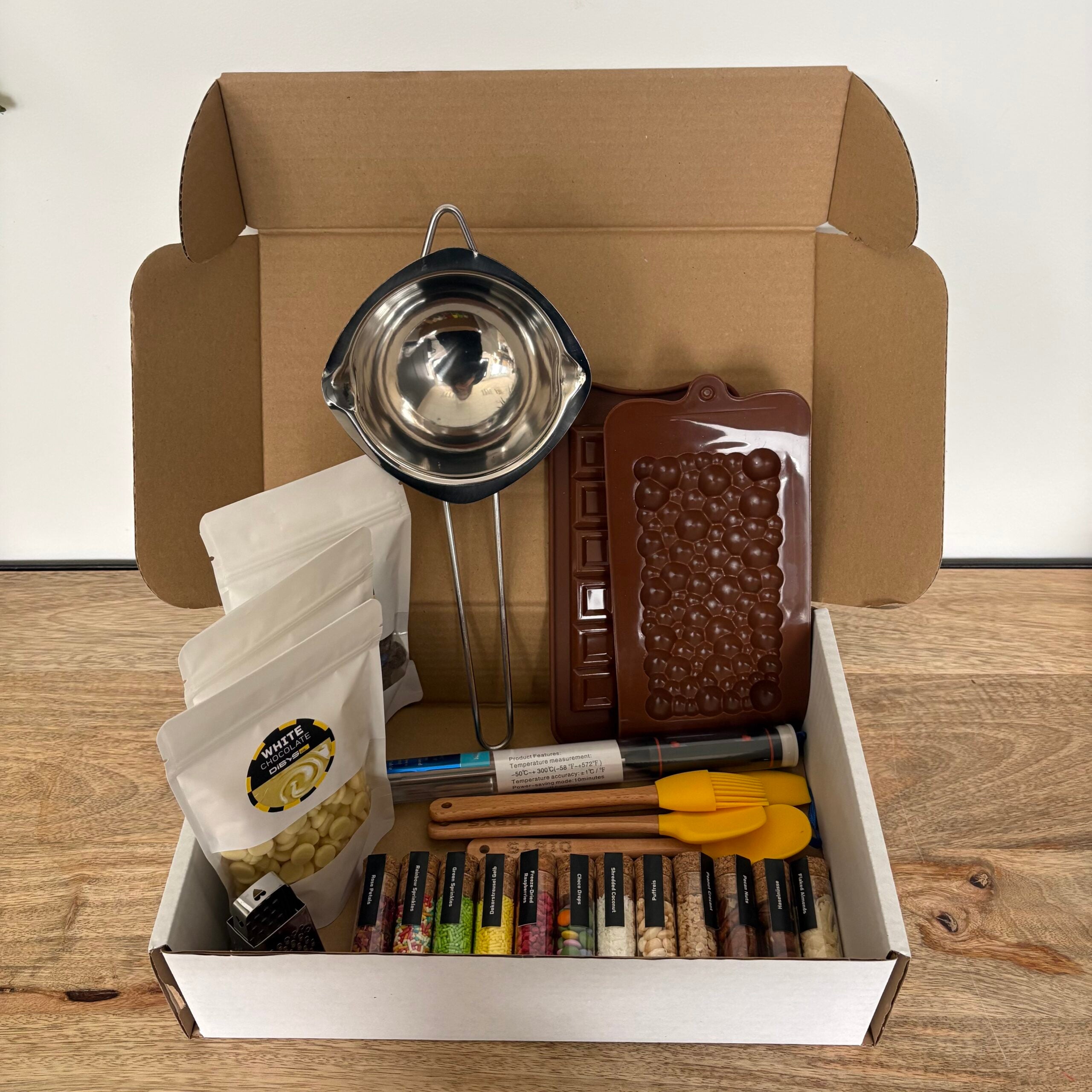 Coffret DIY tablettes 3 chocolats et toppings