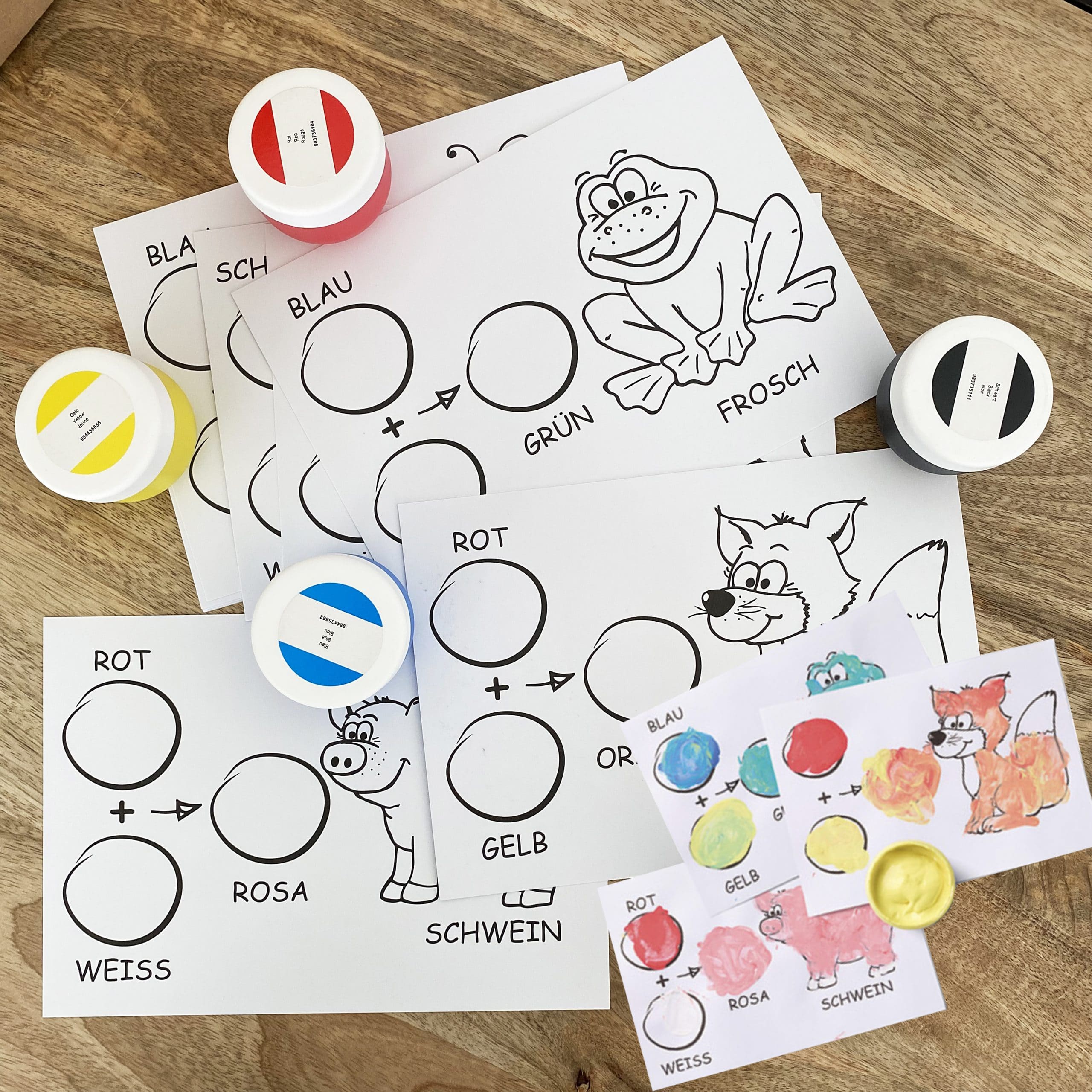 Coffret : J'apprends à connaitre les couleurs avec la peinture et les doigts