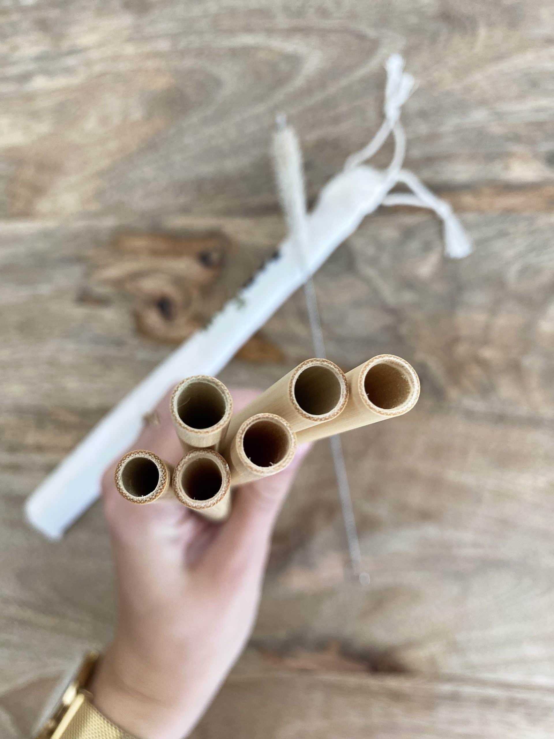 Pailles en bambou - Lot de 6