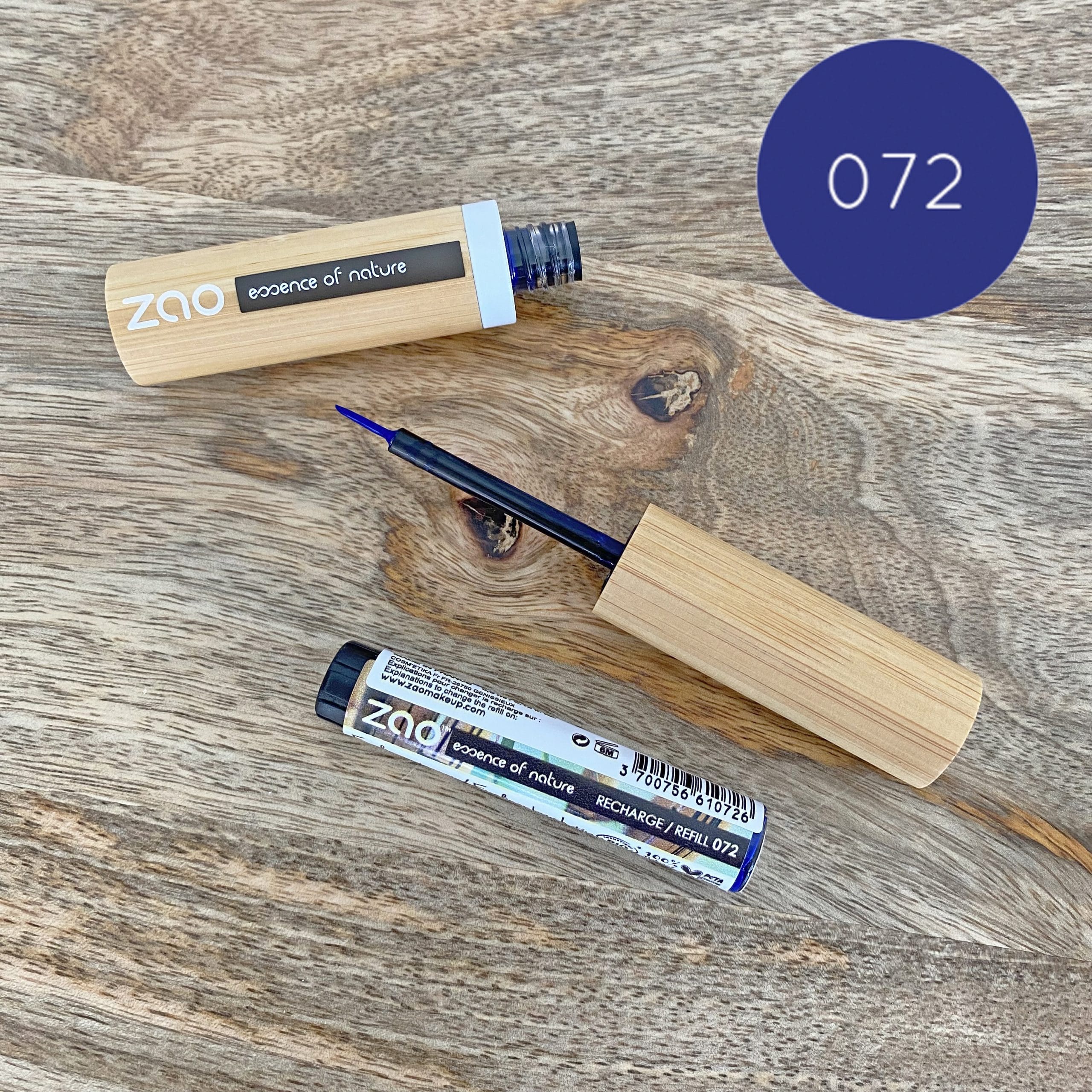 Eyeliner bio rechargeable - 072 Bleu électrique