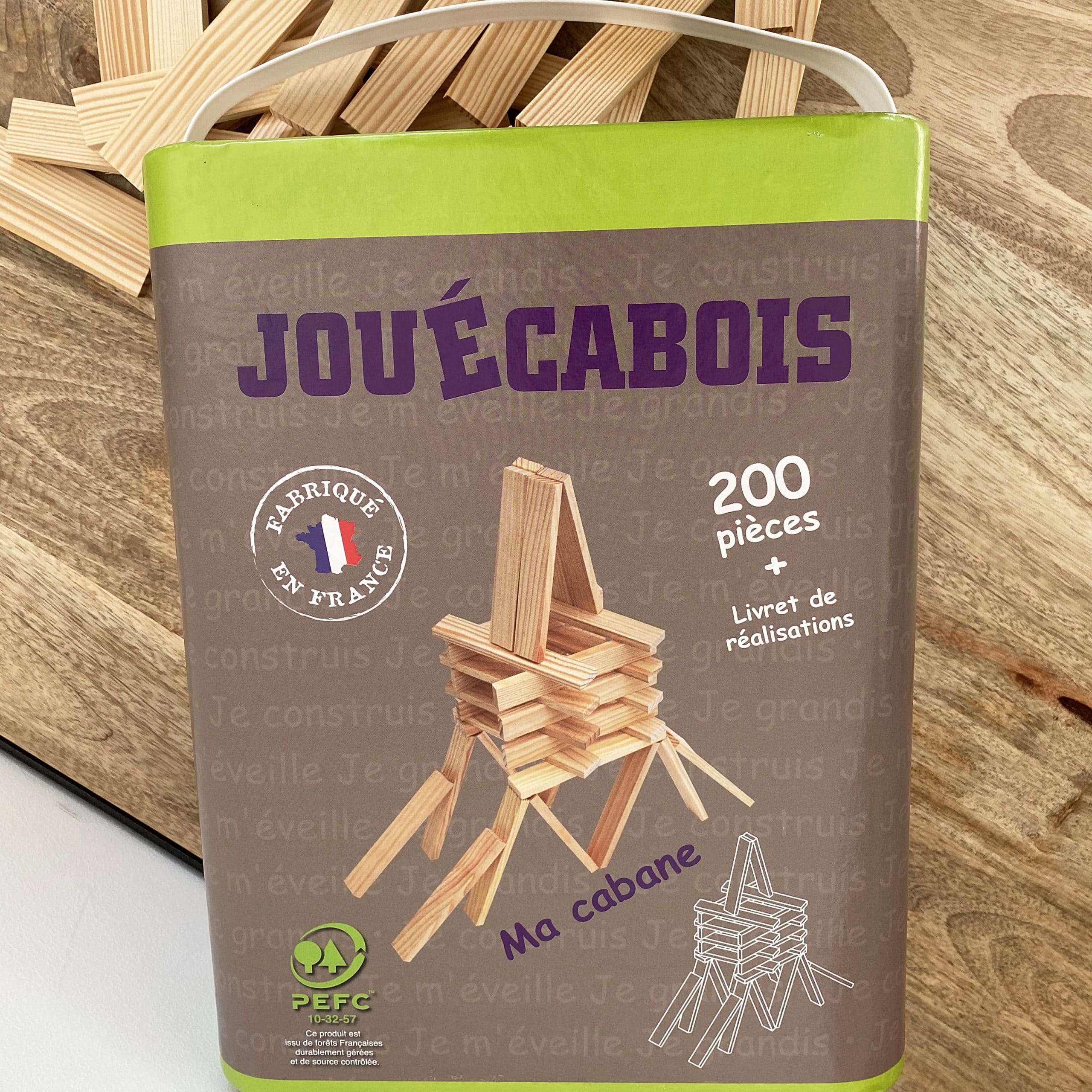 Jeu de construction JOUECABOIS 200 pièces