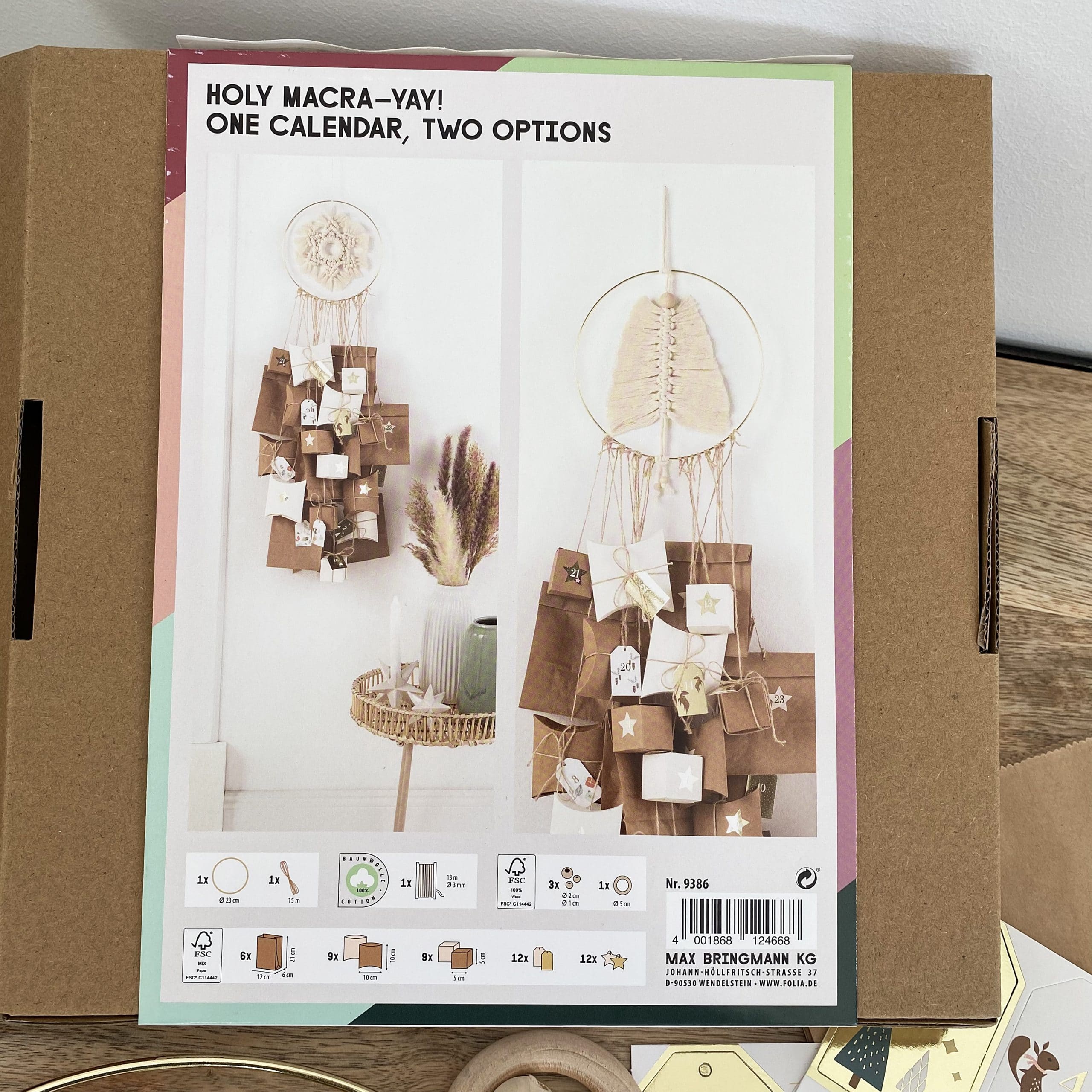 Kit pour faire son propre calendrier de l'avent - Macramé