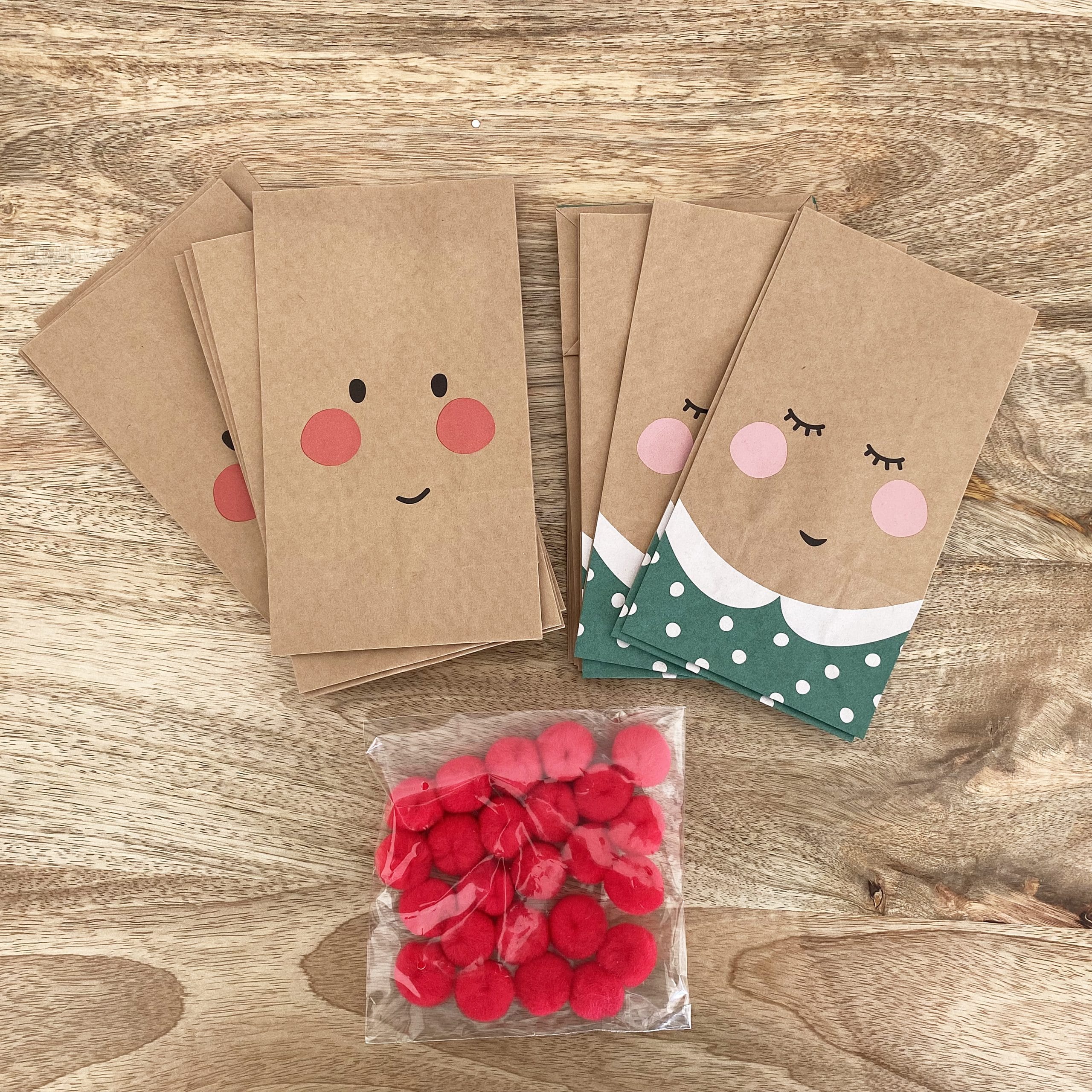 Kit pour faire son propre calendrier de l'avent - Rennes de Noël