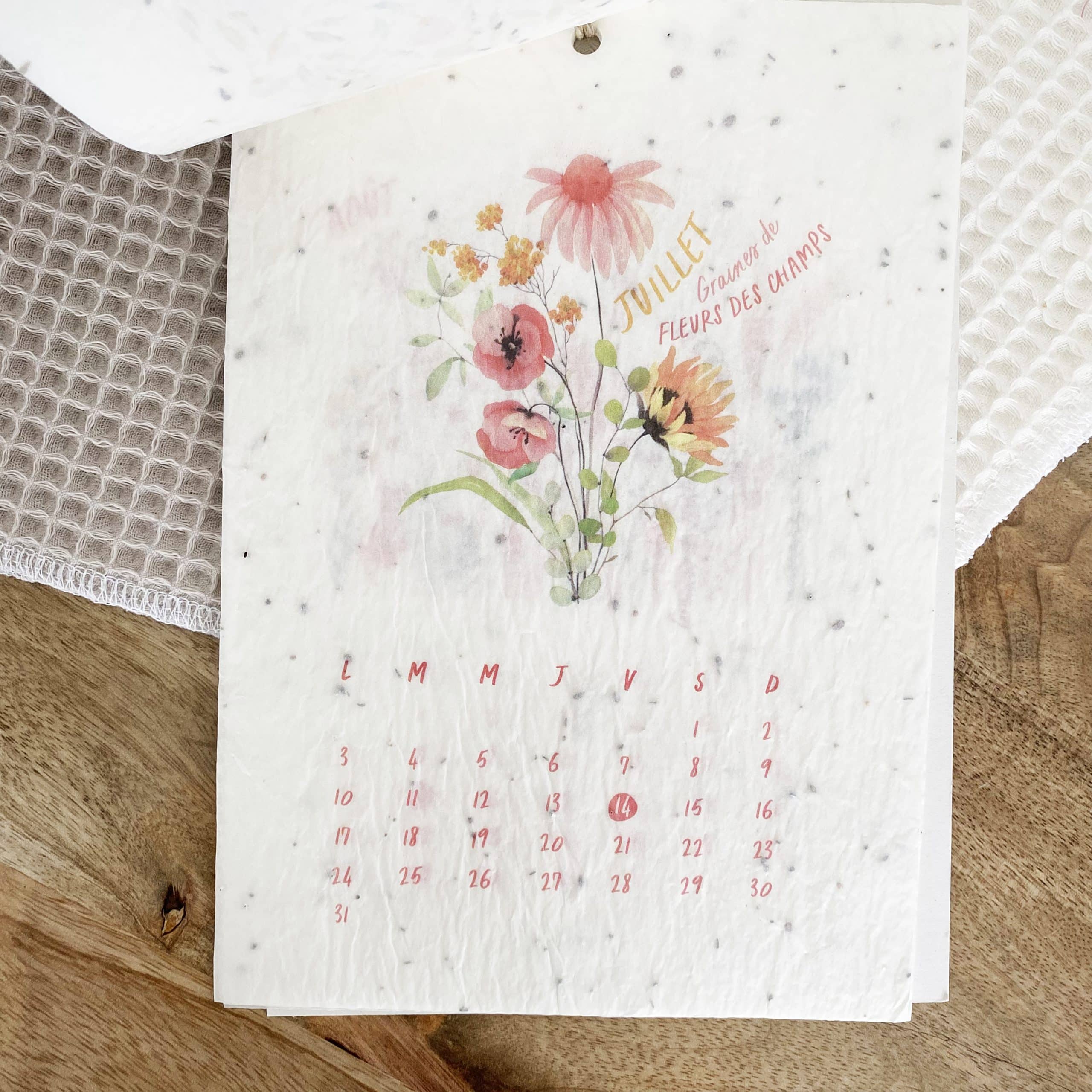 Calendrier ensemencé à planter 2023 saisons (A5)