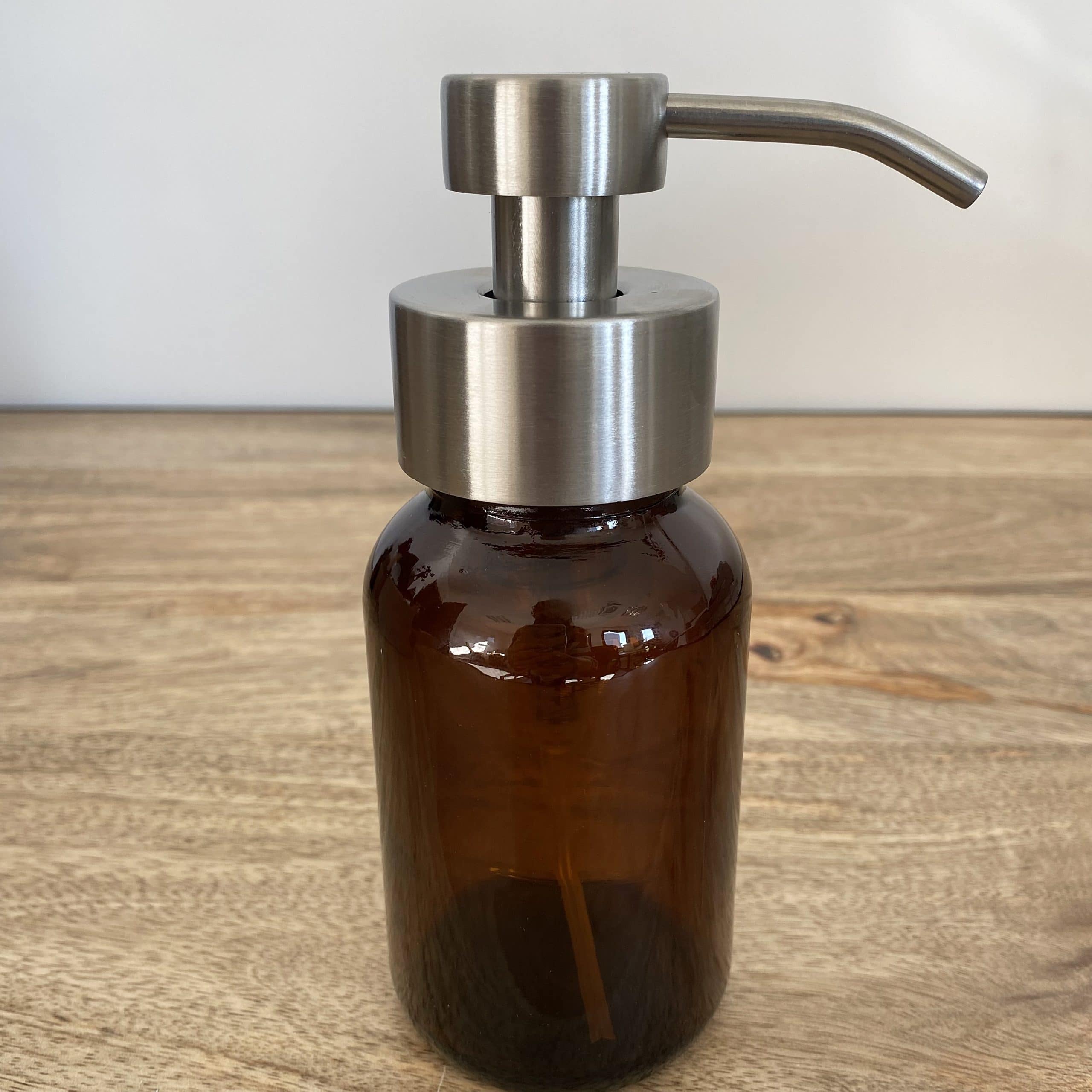Distributeur de savon mousse en verre ambré - Coloris au choix