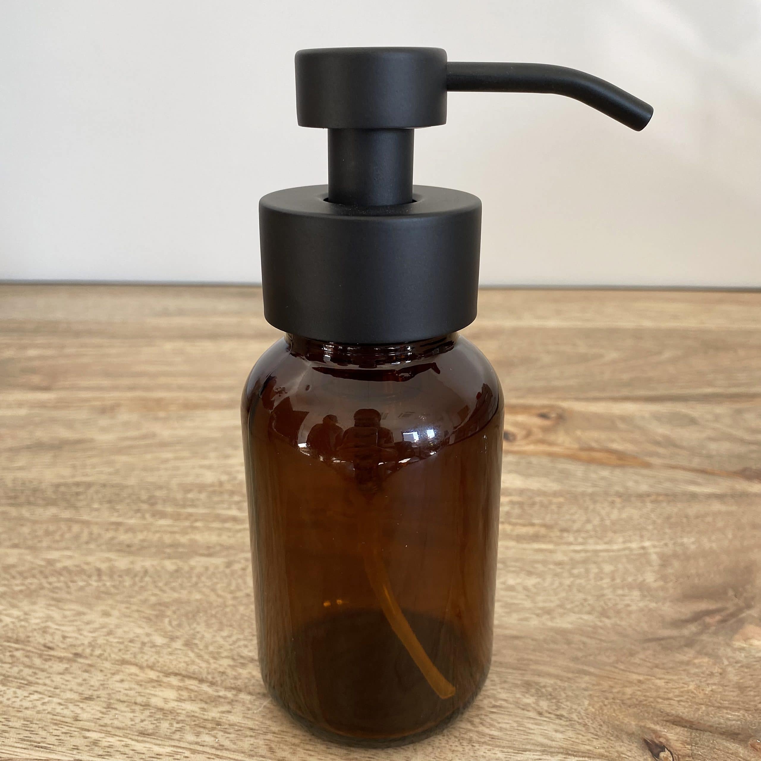 Distributeur de savon mousse en verre ambré - Coloris au choix