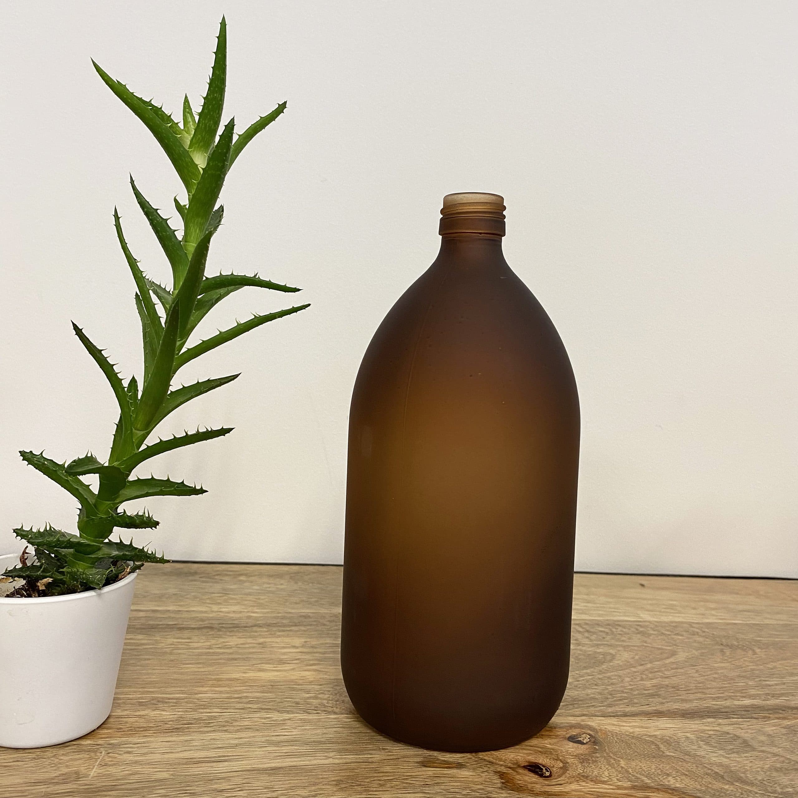 Flacon en verre d'1 L - 6 coloris au choix