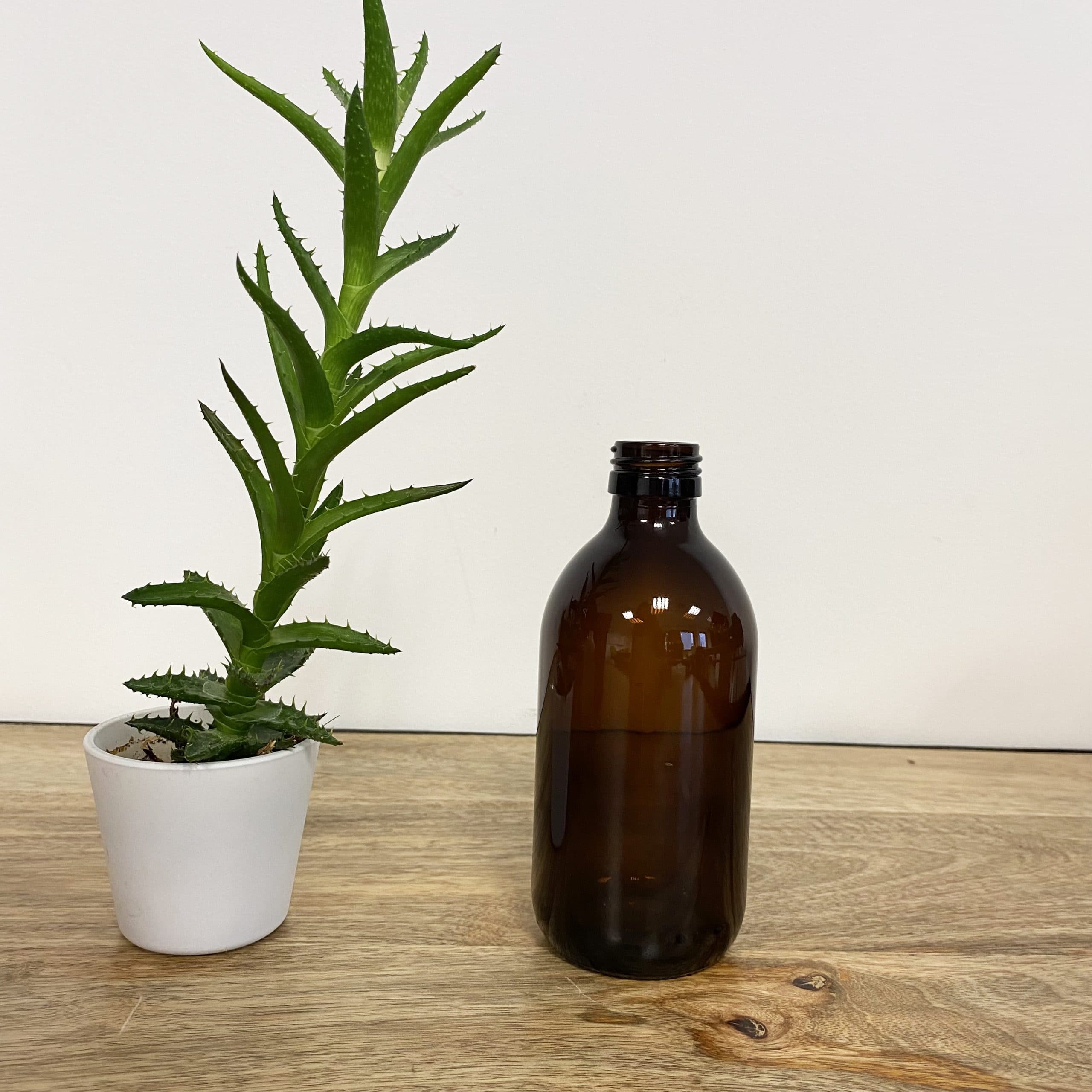Flacon en verre 300 ml - 5 coloris au choix