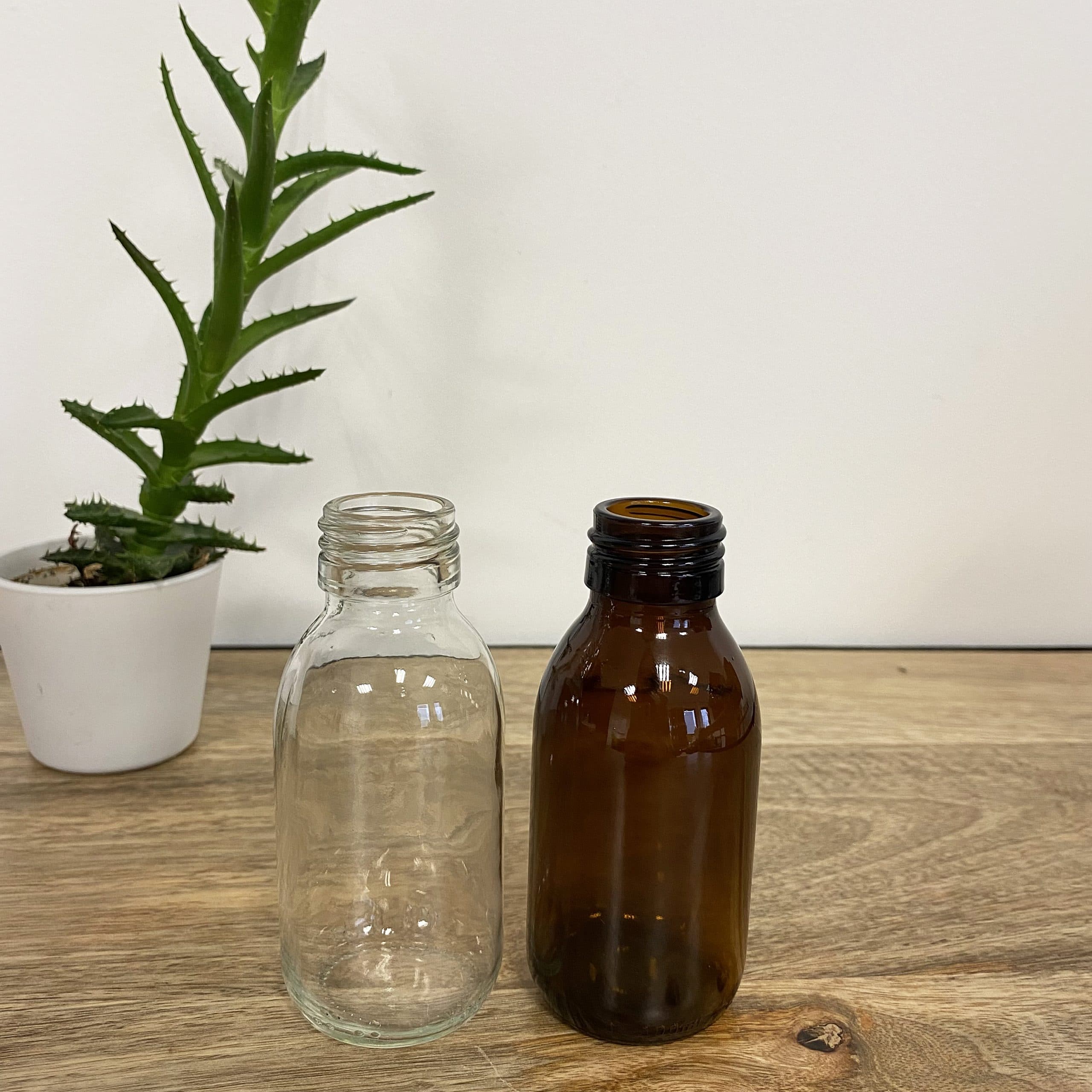 Flacon en verre 100 ml - 2 coloris au choix