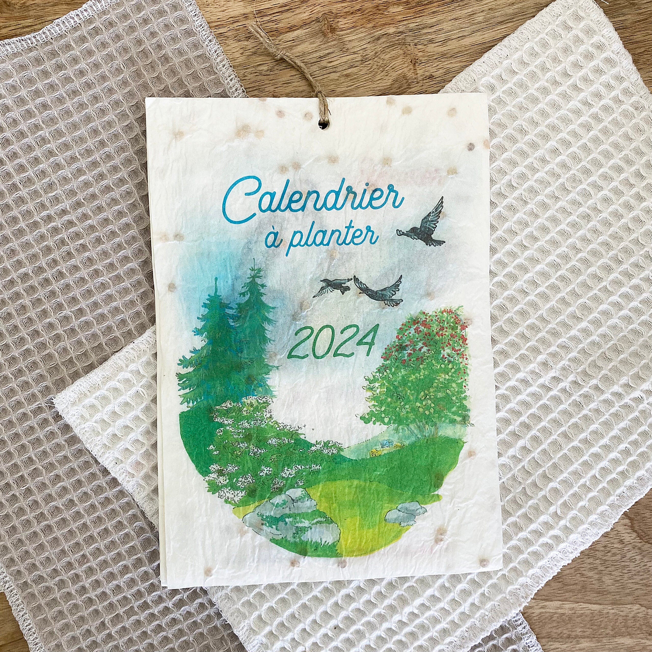 Calendrier ensemencé à planter 2024 Jardin - Format A5