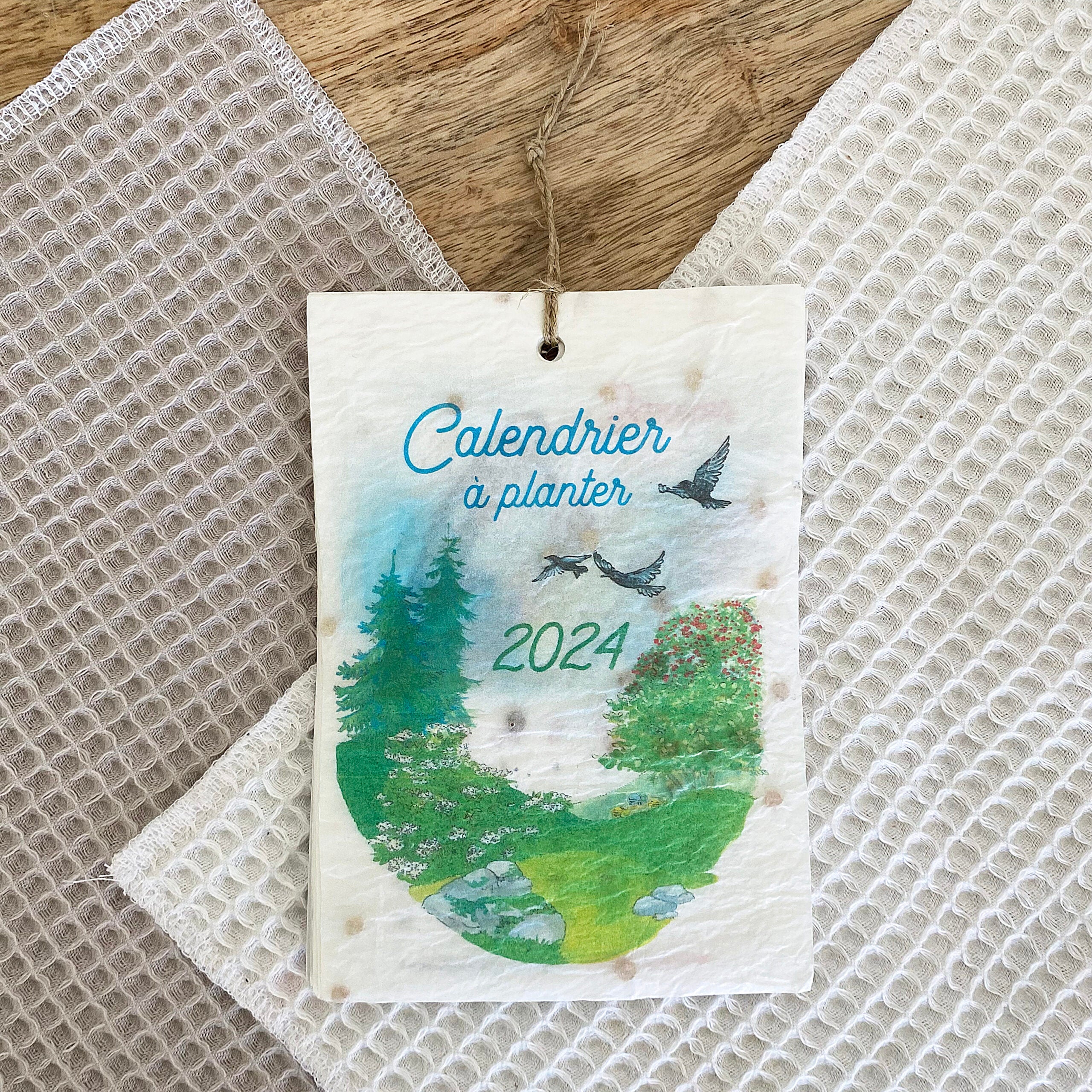 Calendrier ensemencé à planter 2024 Jardin - Format A6