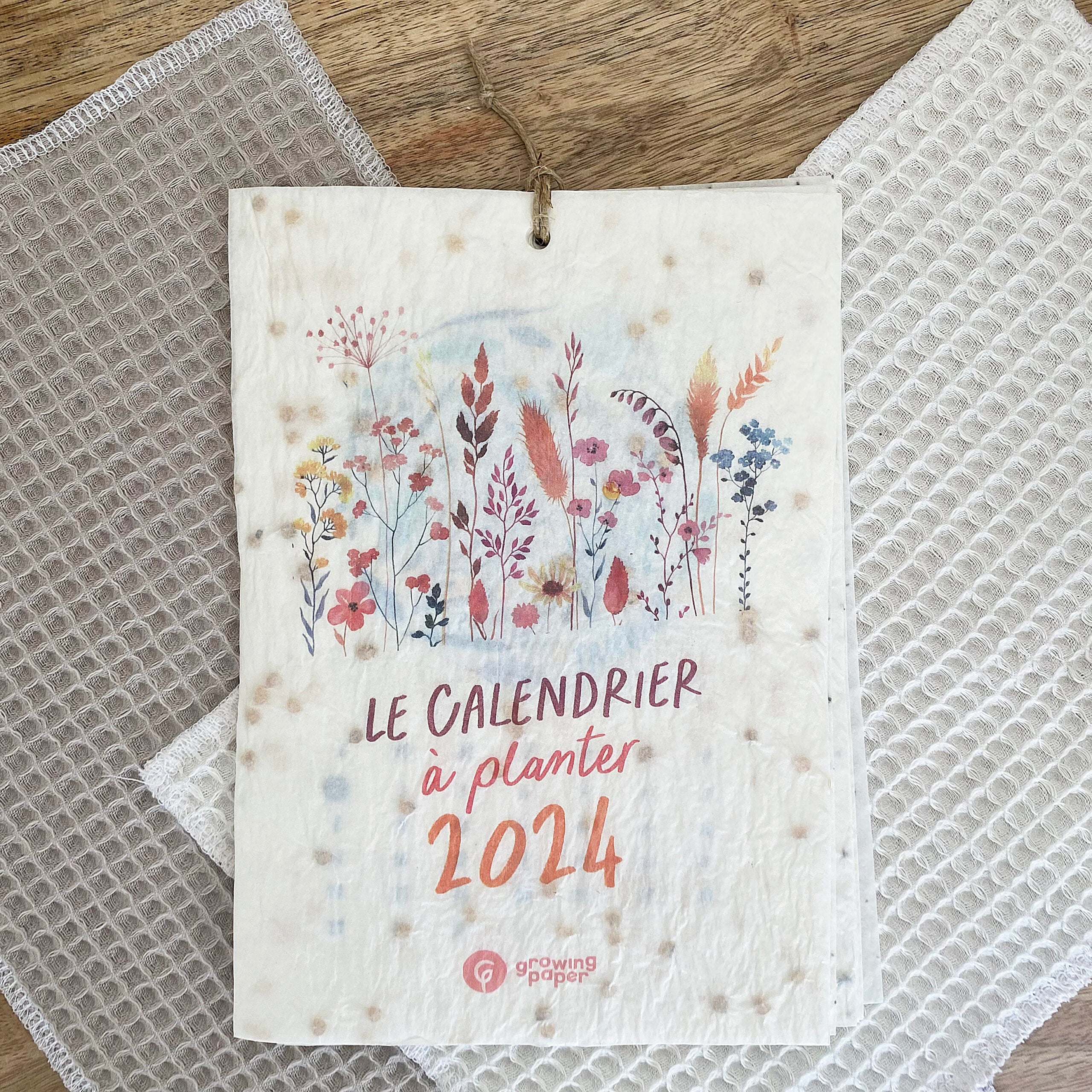 Calendrier ensemencé à planter 2024 Saisons - Format A5