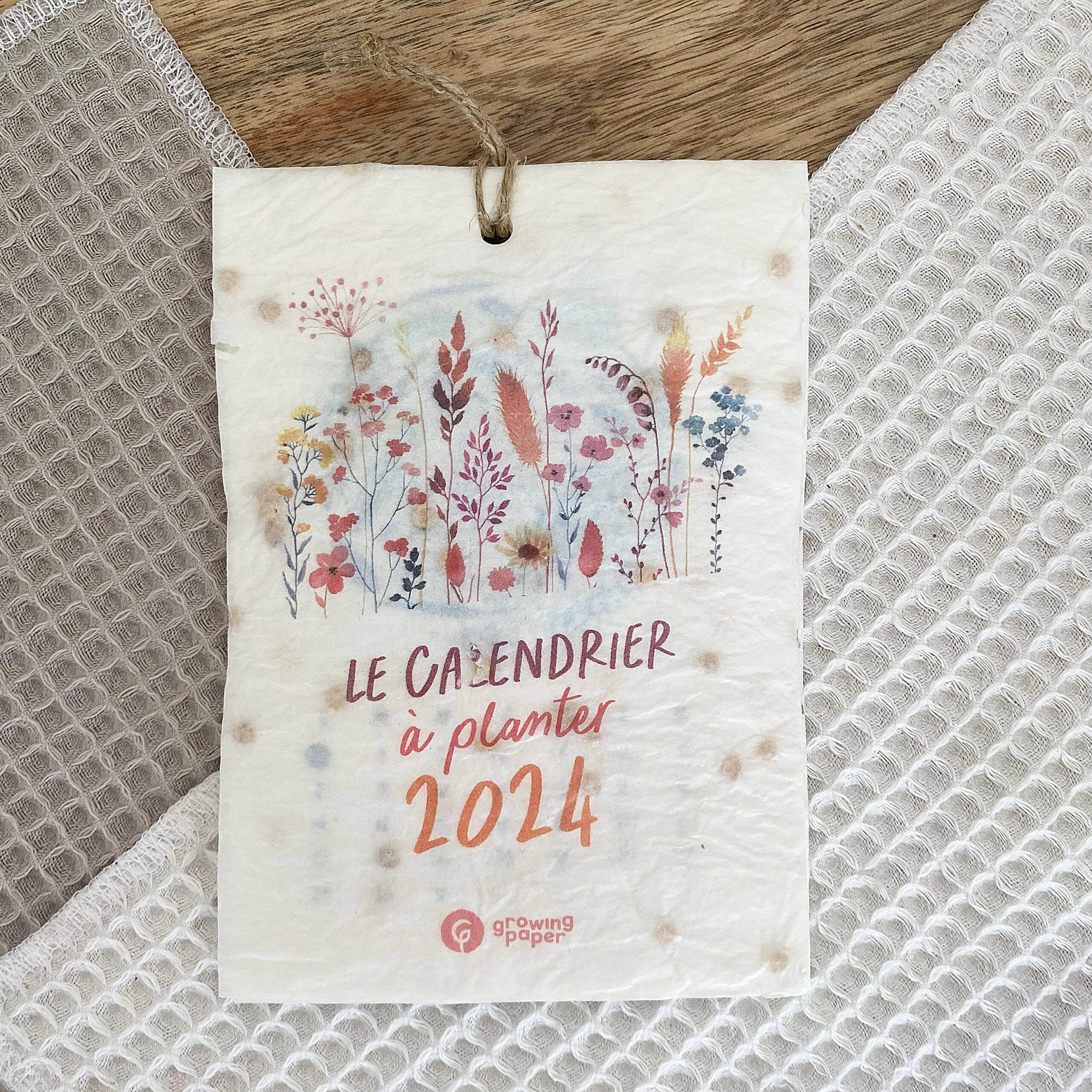 Calendrier ensemencé à planter 2024 Saisons - Format A6