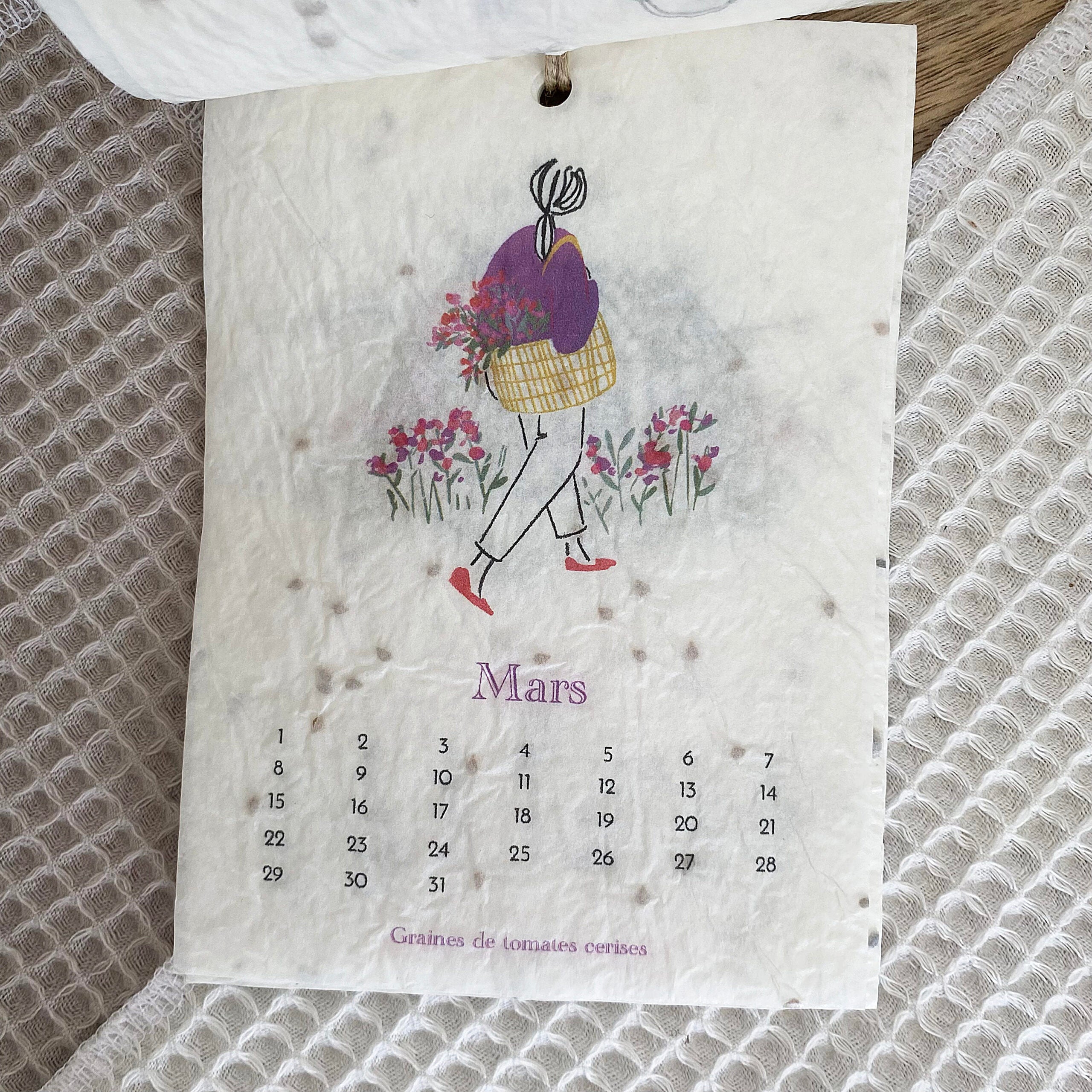 Calendrier ensemencé à planter 2024 Versailles - Format A5