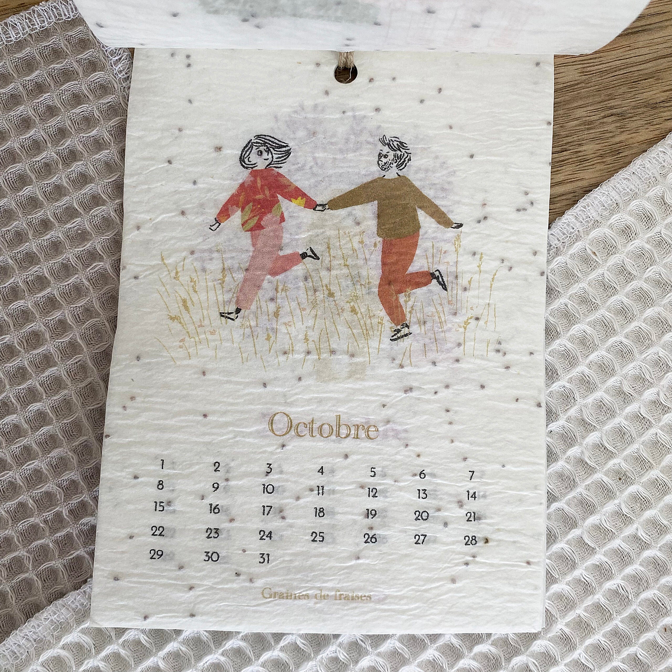 Calendrier ensemencé à planter 2024 Versailles - Format A5