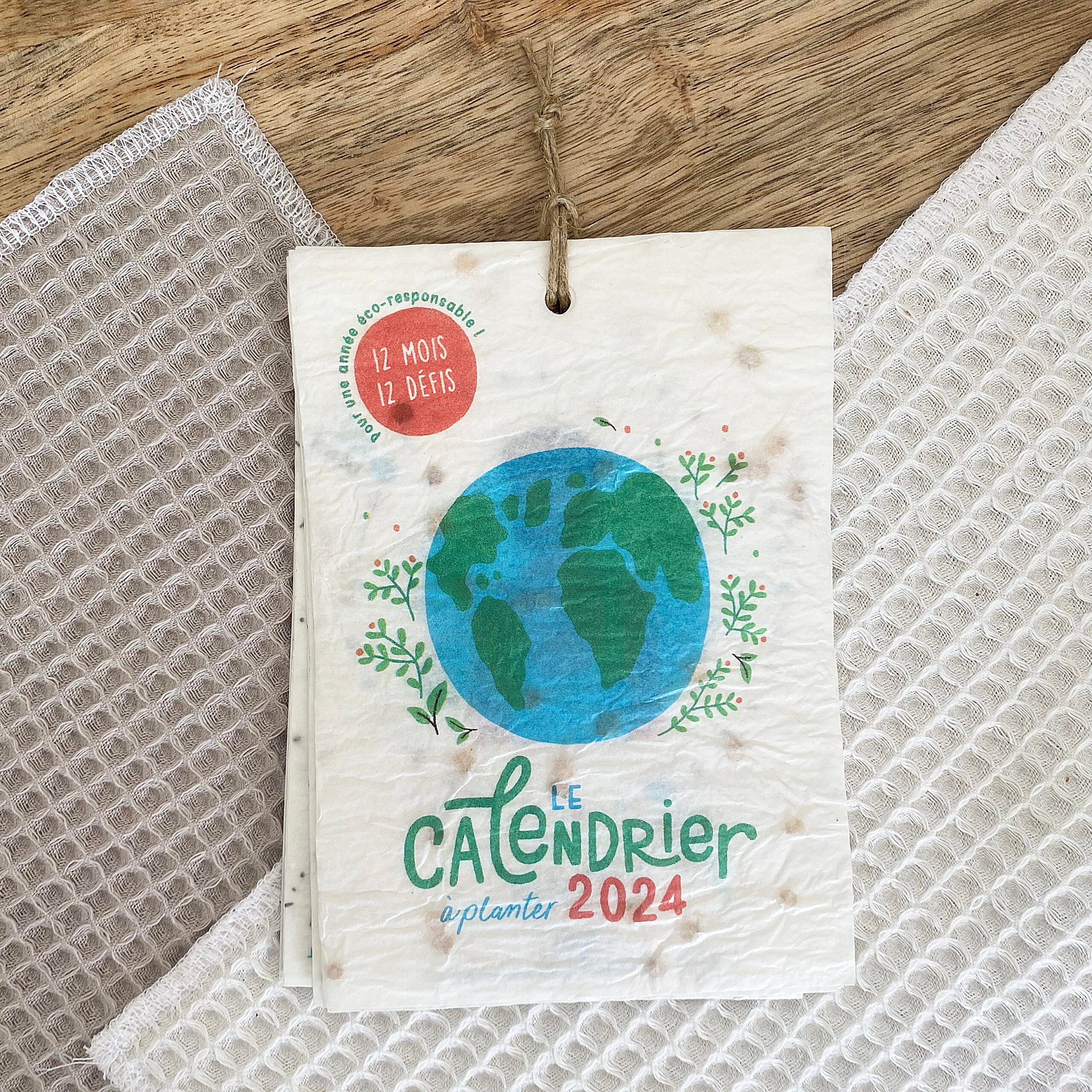 Calendrier ensemencé à planter 2024 Planète - Format A6