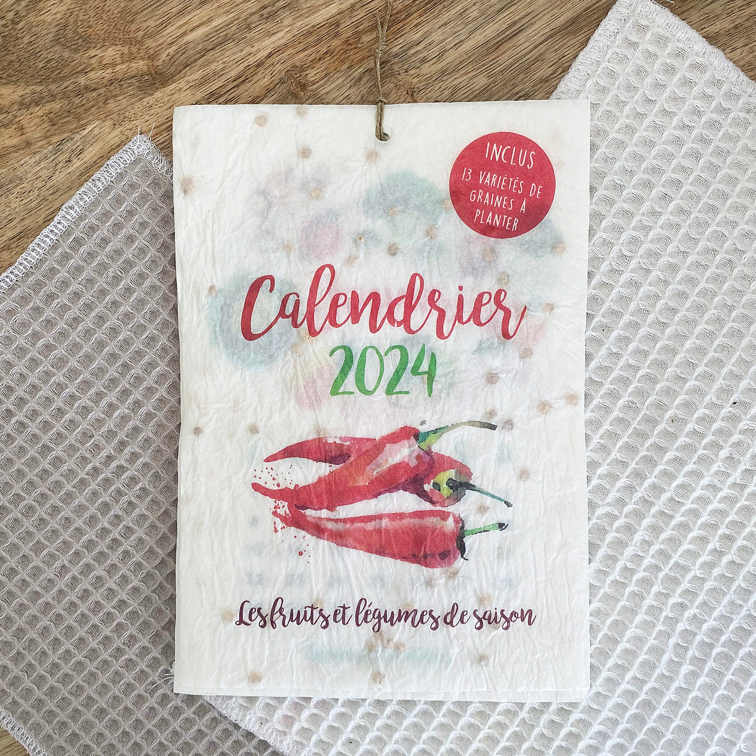 Calendrier ensemencé à planter 2024 Légumes - Format A5