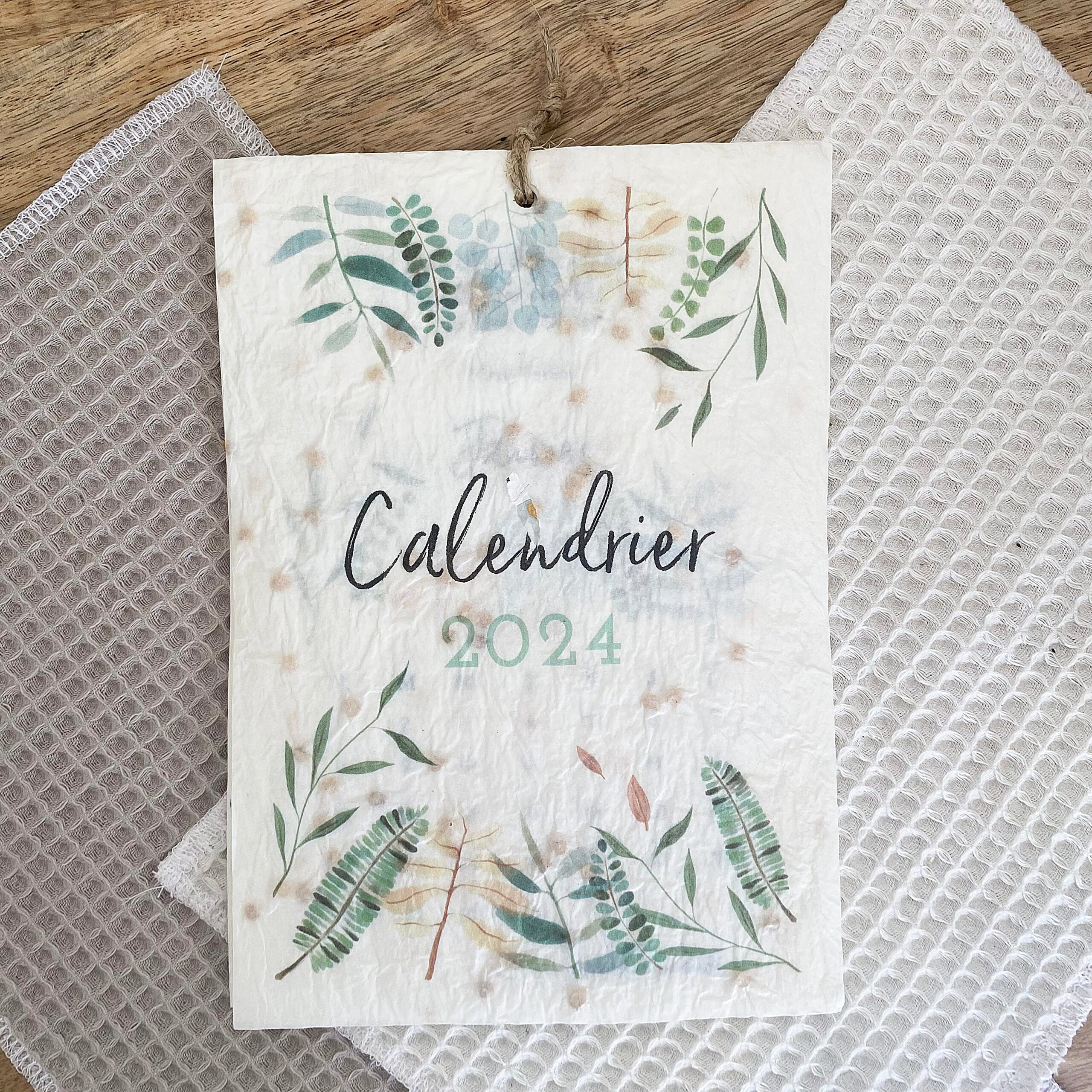 Calendrier ensemencé à planter 2024 Nature - Format A5