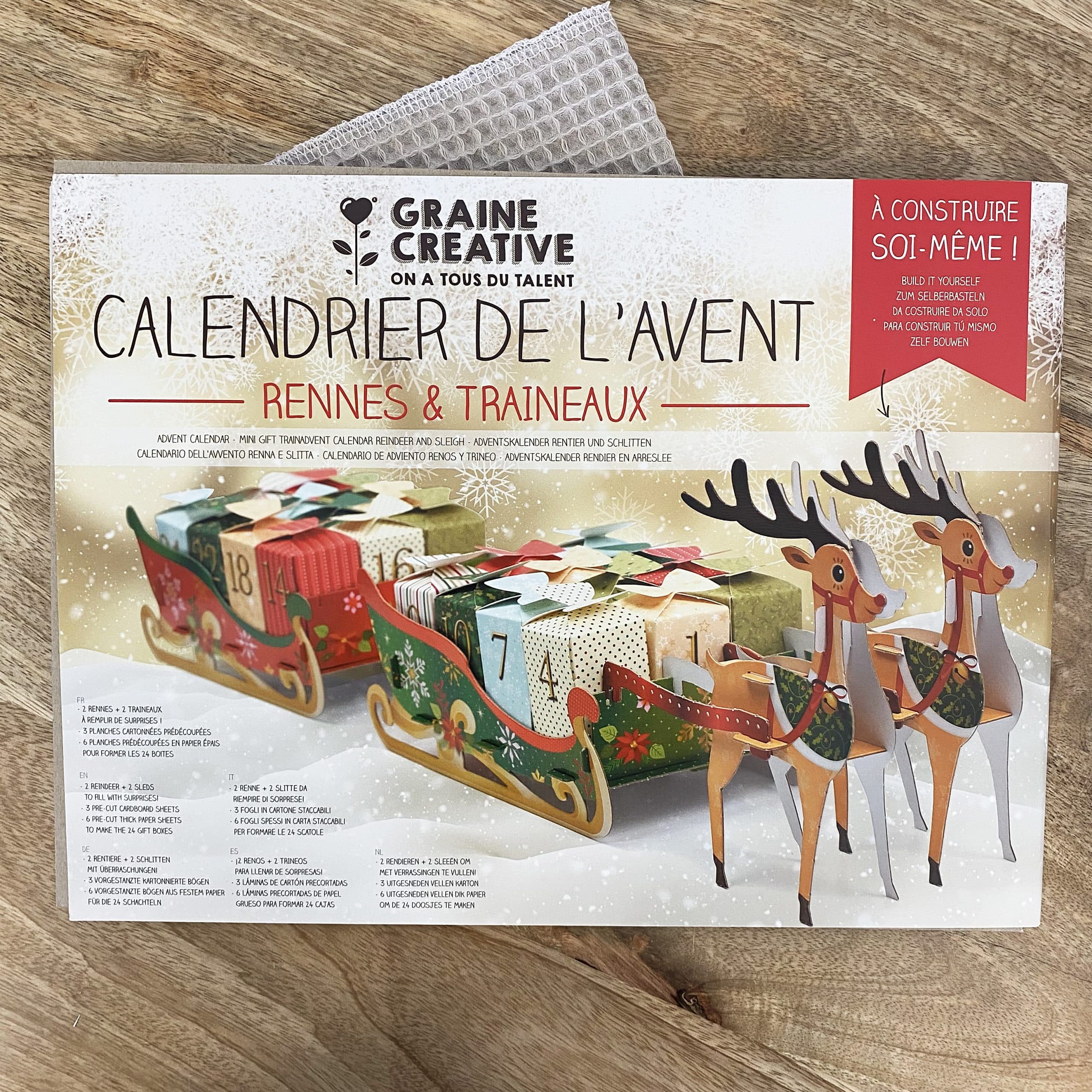 Kit pour faire son propre calendrier de l'avent - Rennes et traineaux